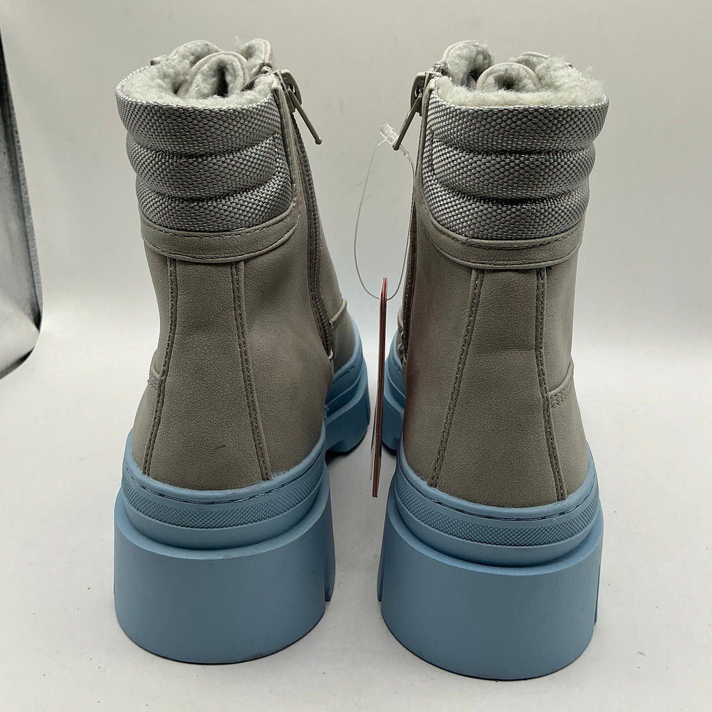 S.OLIVER grey and blue chunky ankle boots