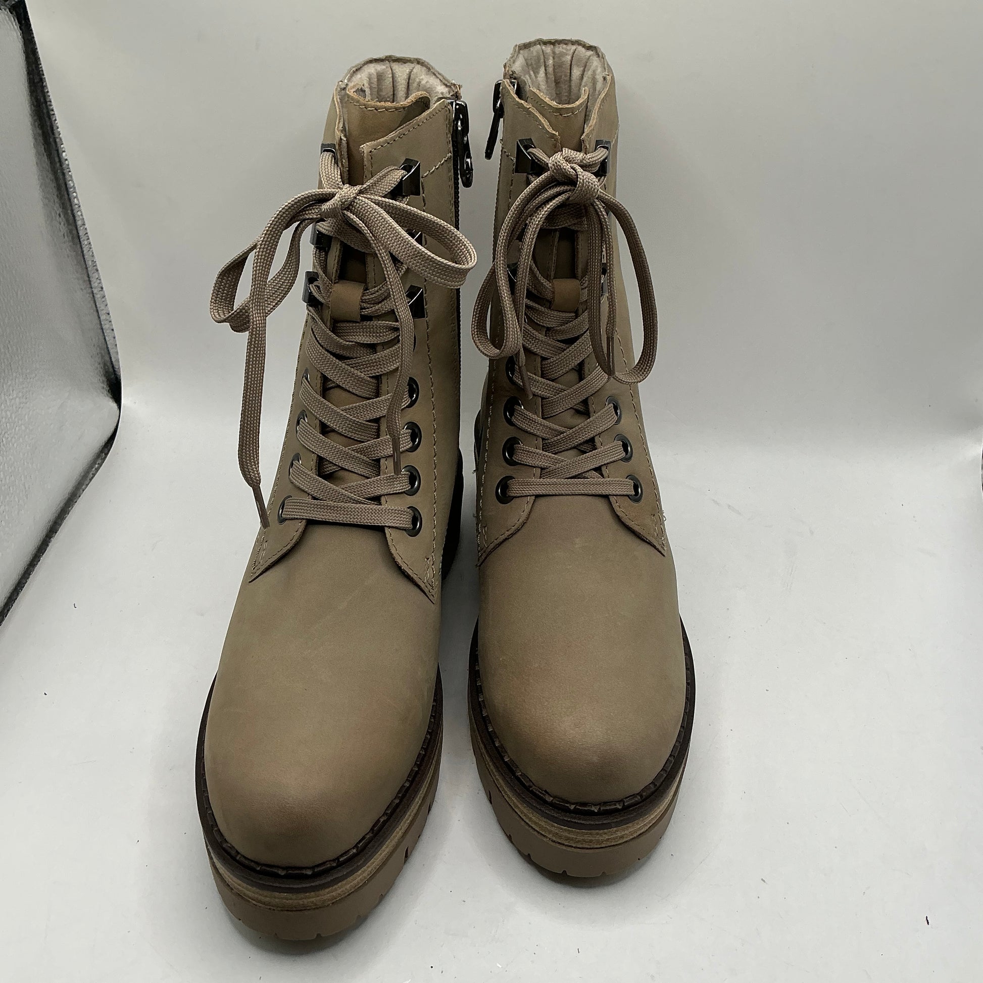 MARCO TOZZI Leather winter ankle boots