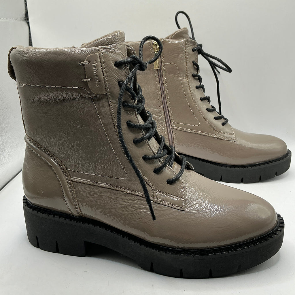 Tamaris Comfort Patent Leather Ankle Boots
