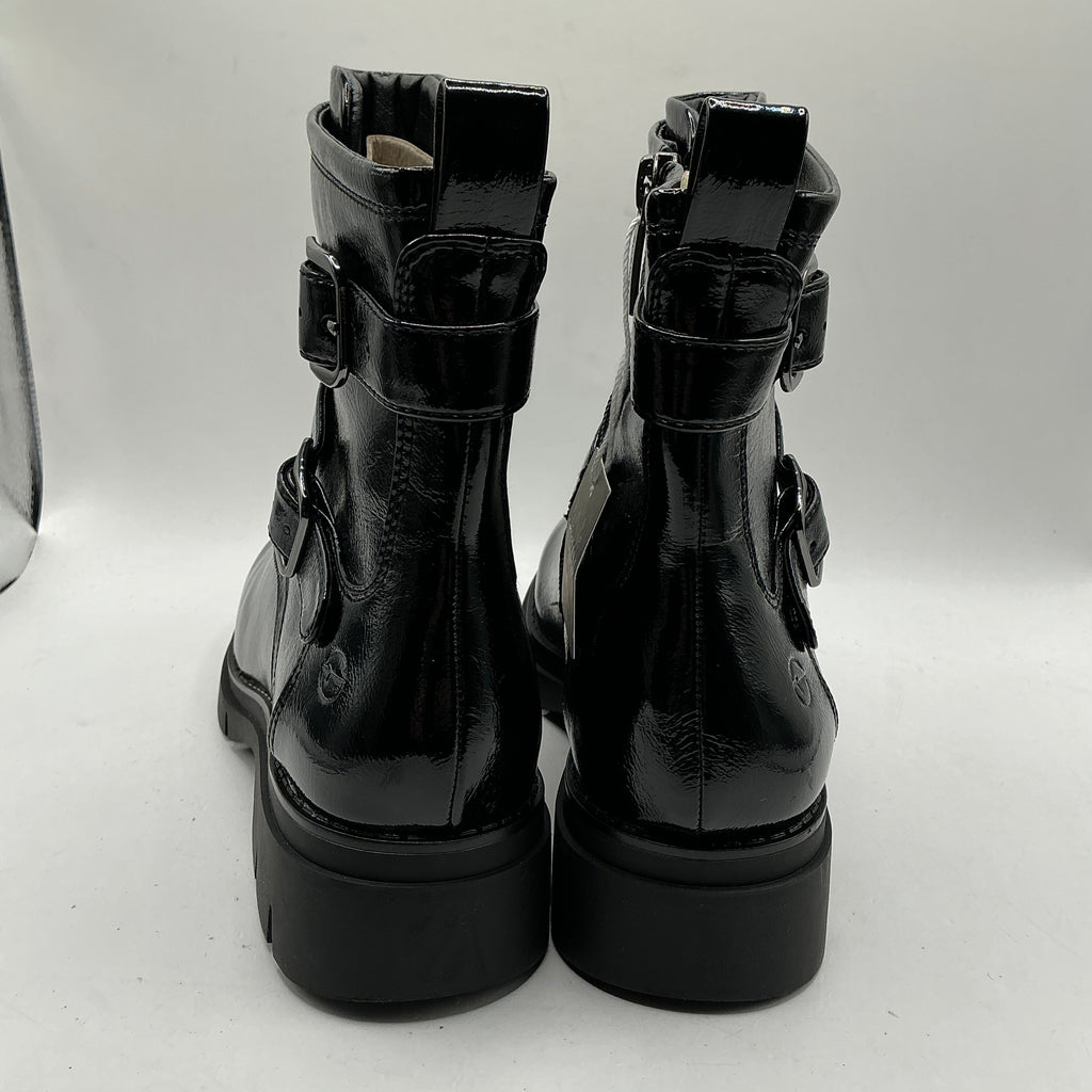 TAMARIS vegan patent ankle boots