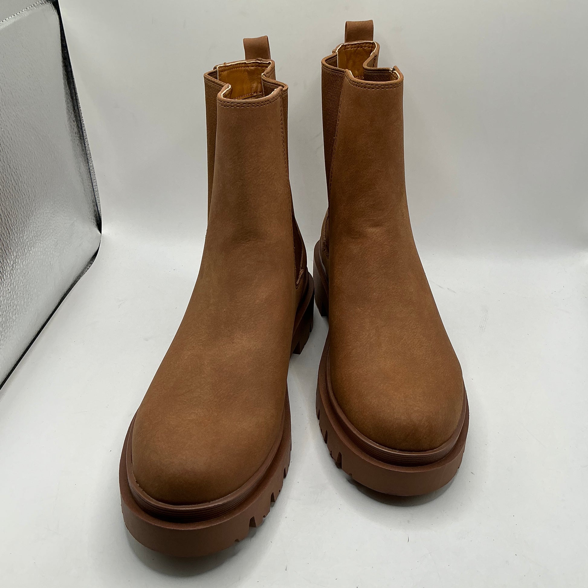 M&S insolia chunky brown Chelsea boots