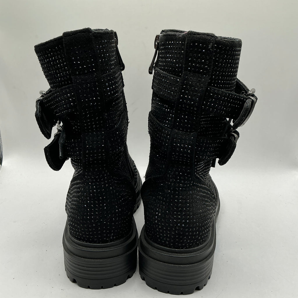 MODA IN PELLE Sparkly ankle boots with zip and lace