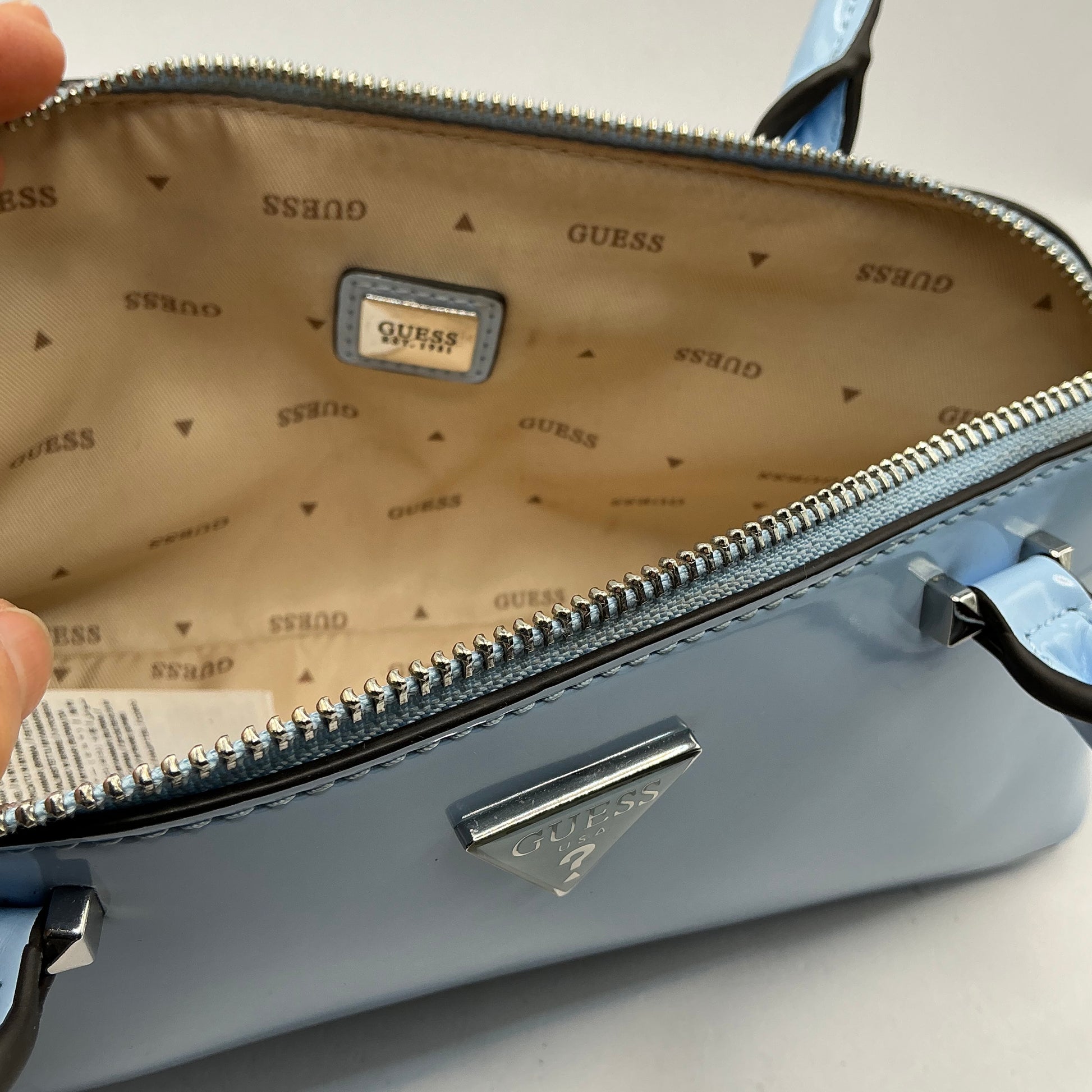 GUESS sky blue handbag