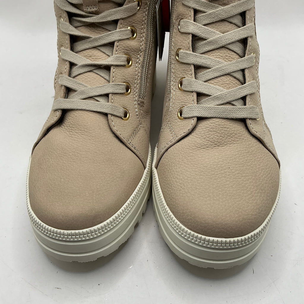 Tamaris Lace Up Ivory Ankle Bootie