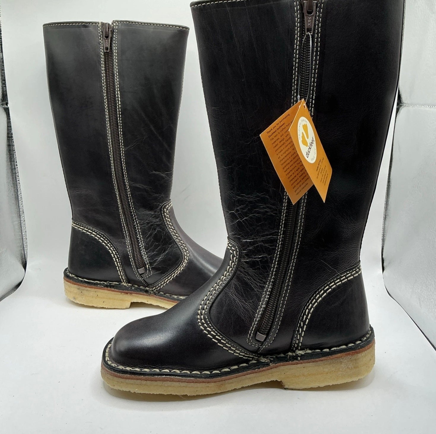 Duckfeet Vejle Slate colour Leather Boots