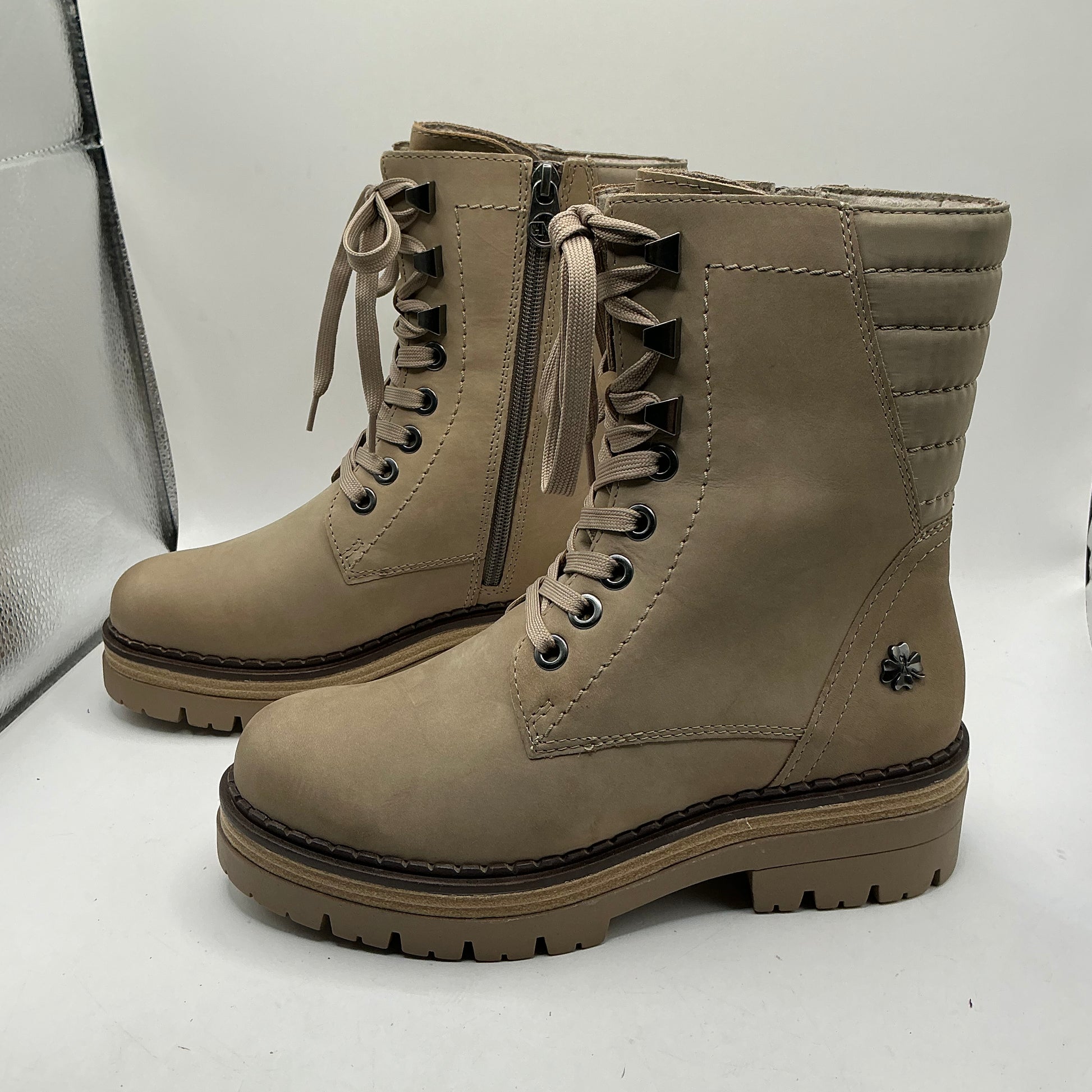 MARCO TOZZI Leather winter ankle boots