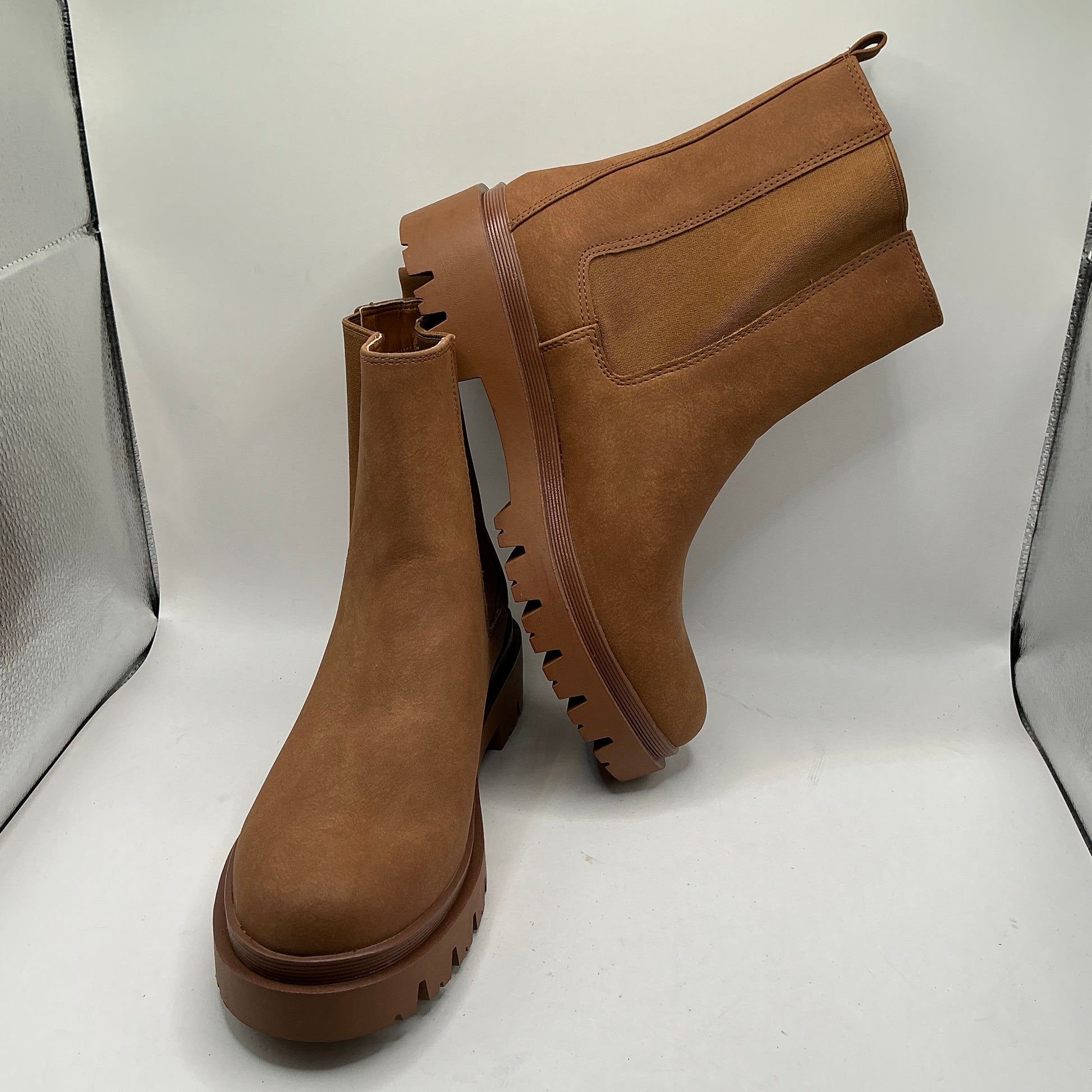 M&S insolia chunky brown Chelsea boots