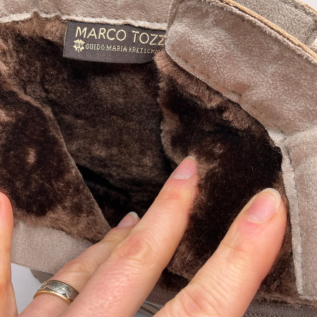 MARCO TOZZI Leather winter ankle boots