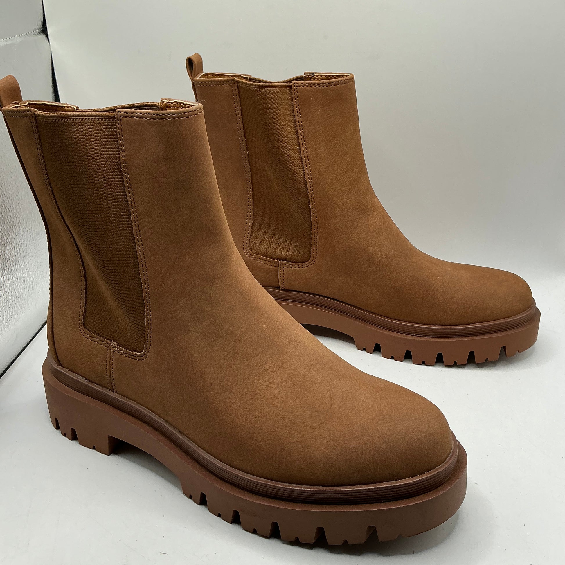 M&S insolia chunky brown Chelsea boots