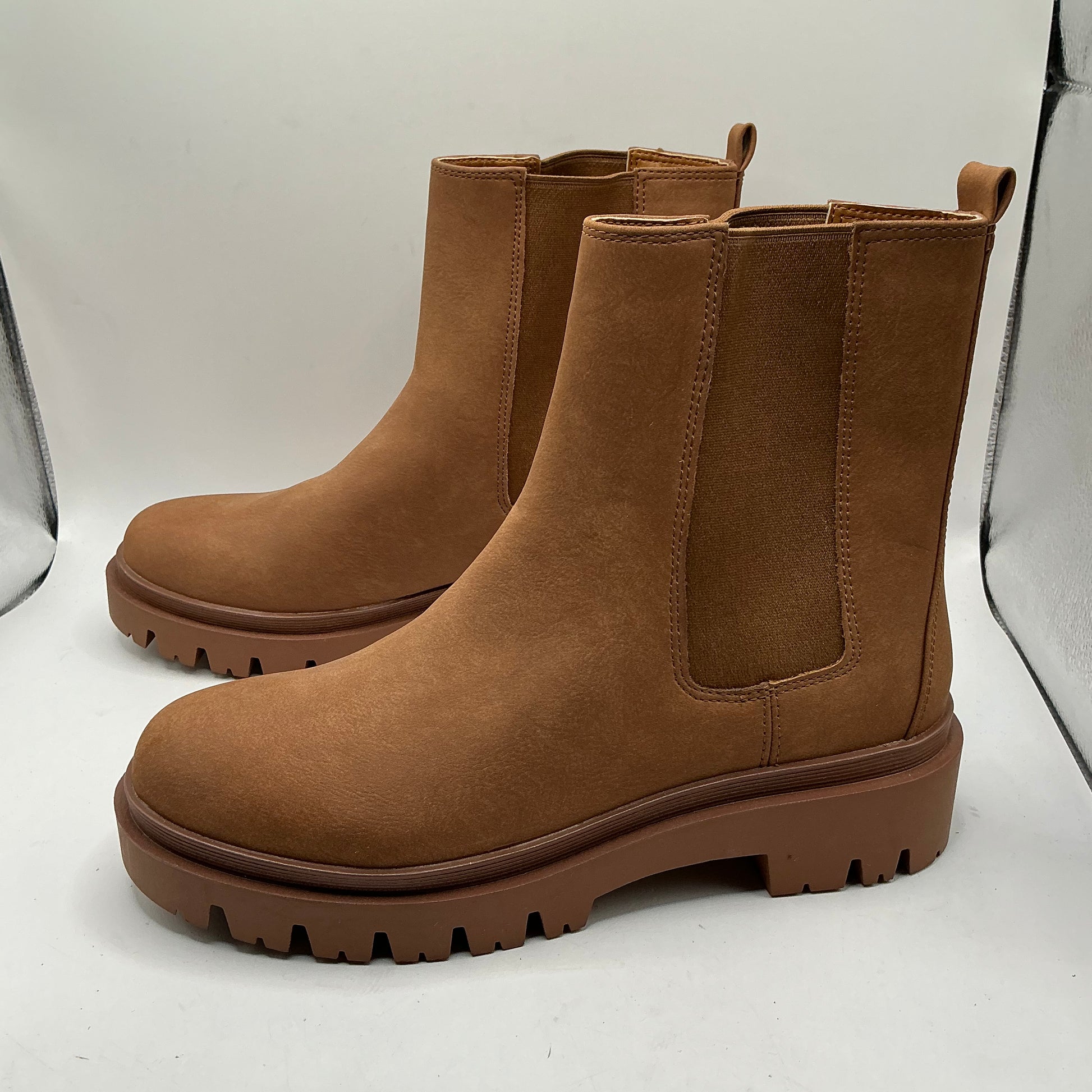 M&S insolia chunky brown Chelsea boots