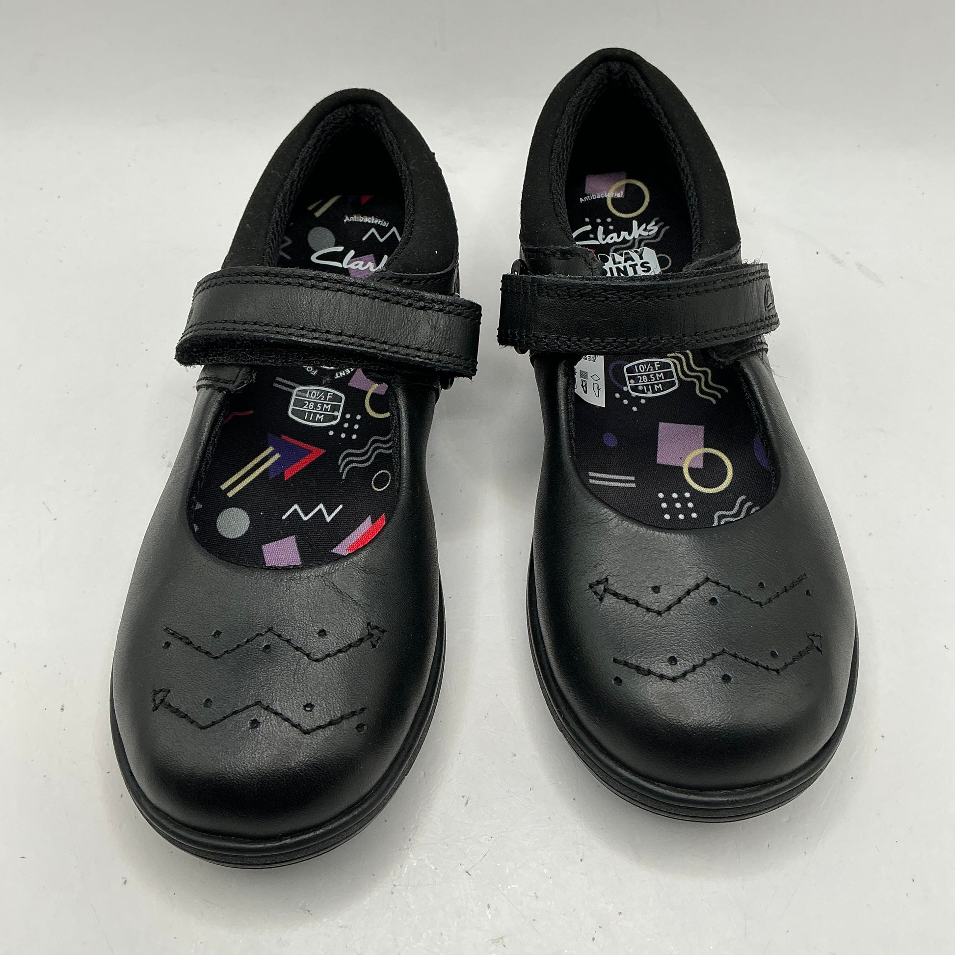 CLARKS Jazzy Jig leather school shoes