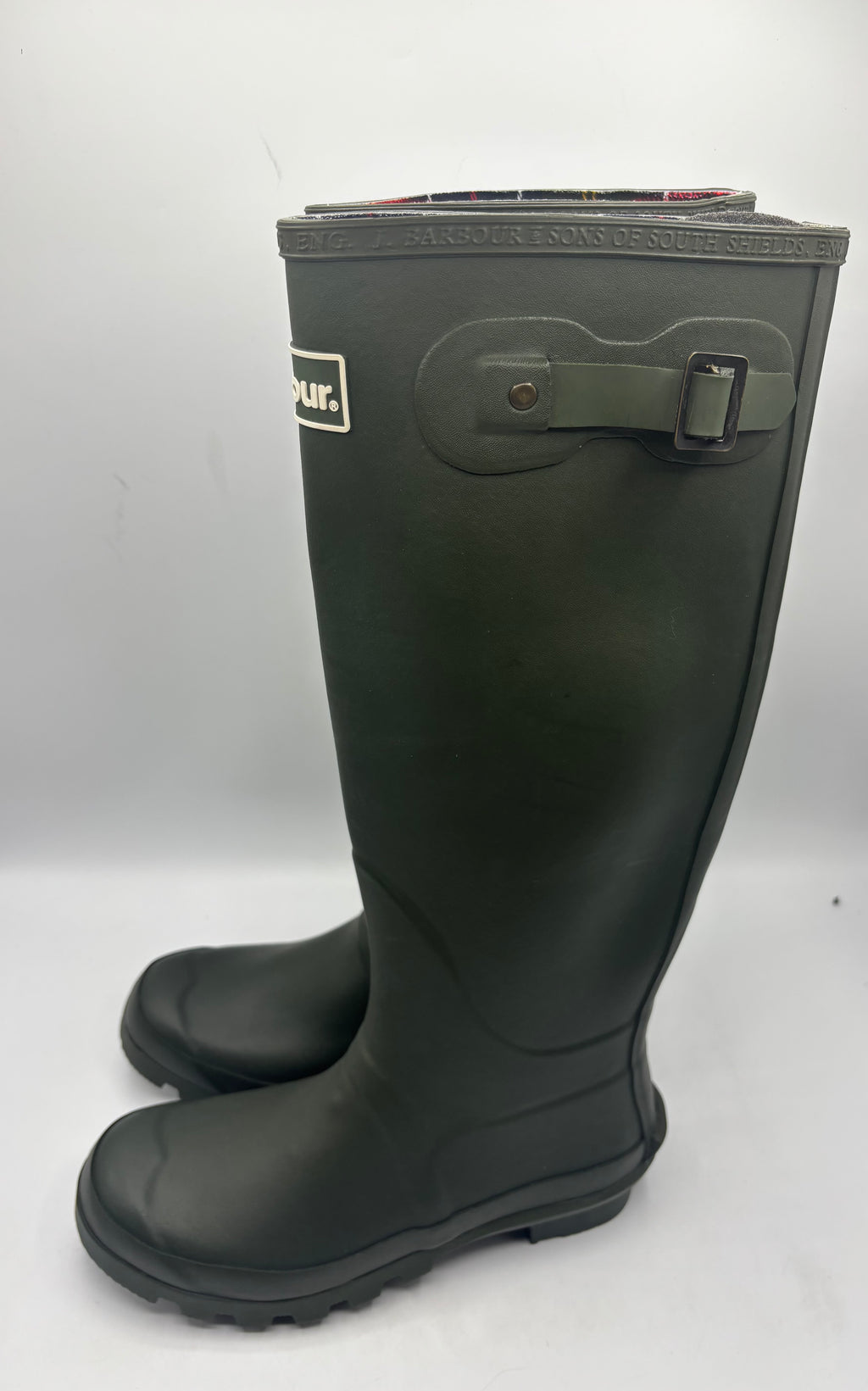 Barbour “bede” green wellington boots (4,5,6)