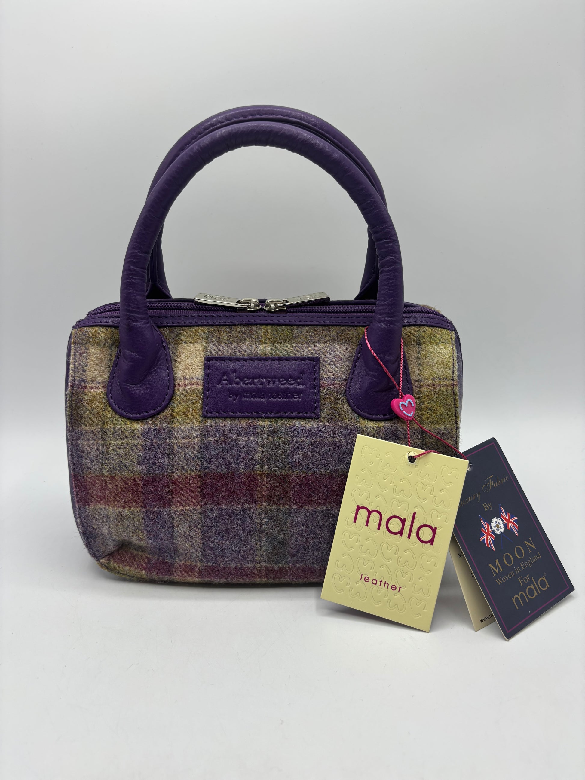 Abertweed by mala leather grab bag