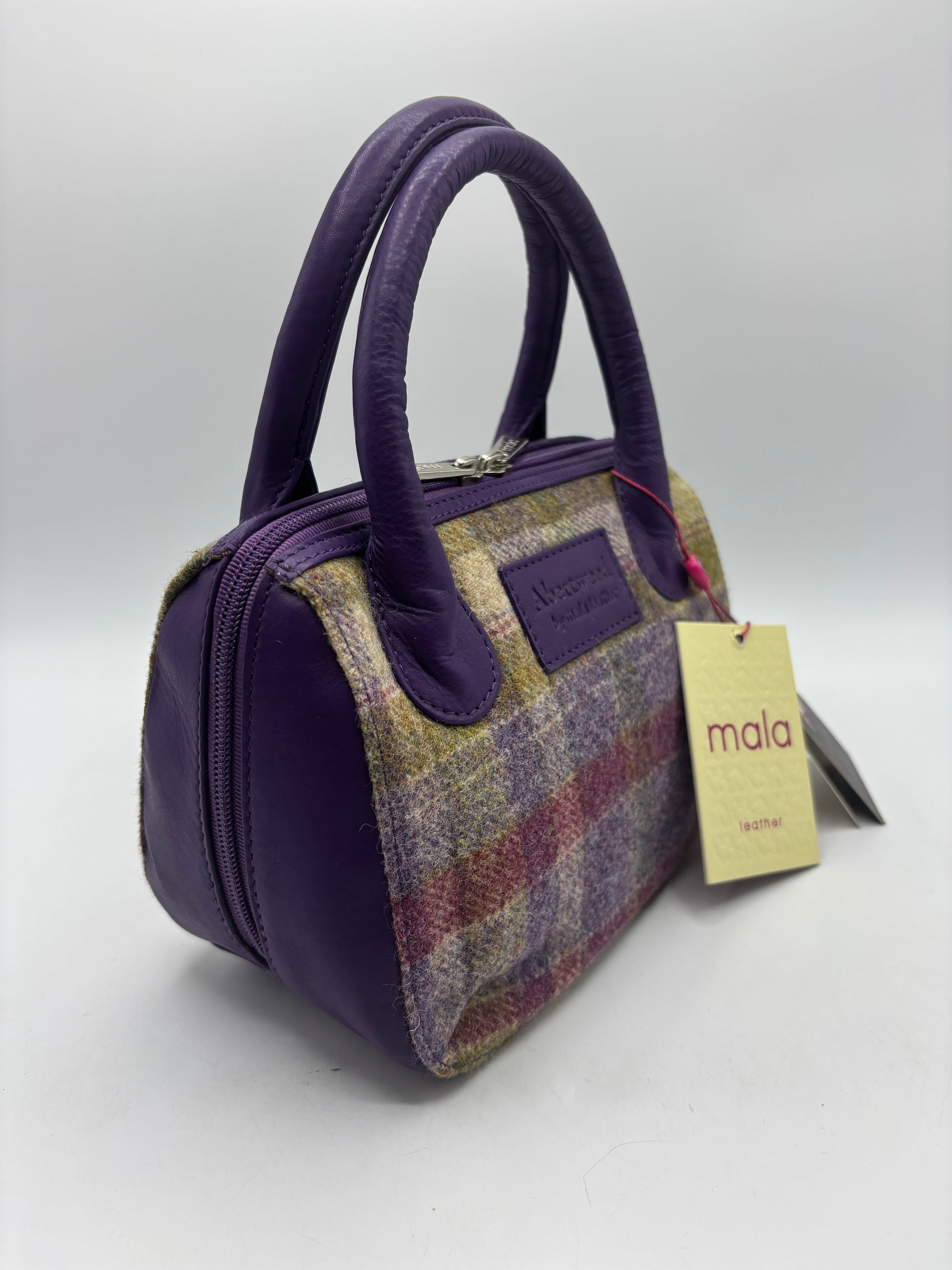 Abertweed by mala leather grab bag