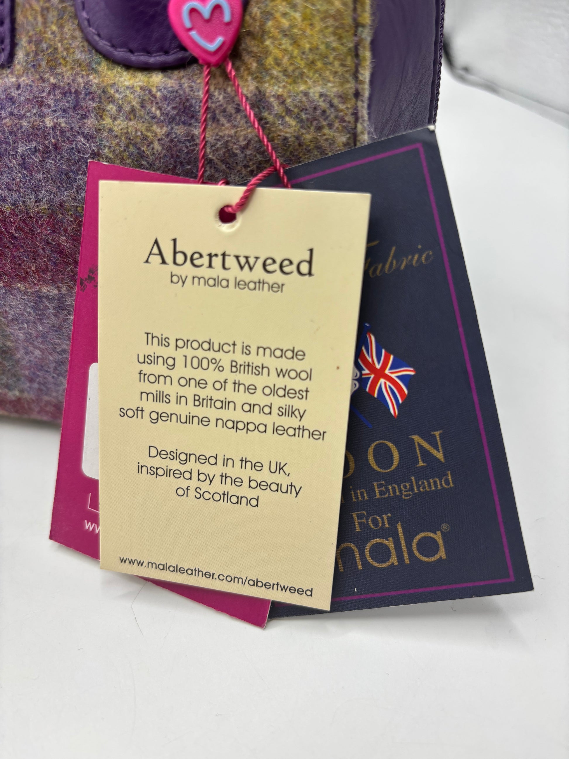 Abertweed by mala leather grab bag