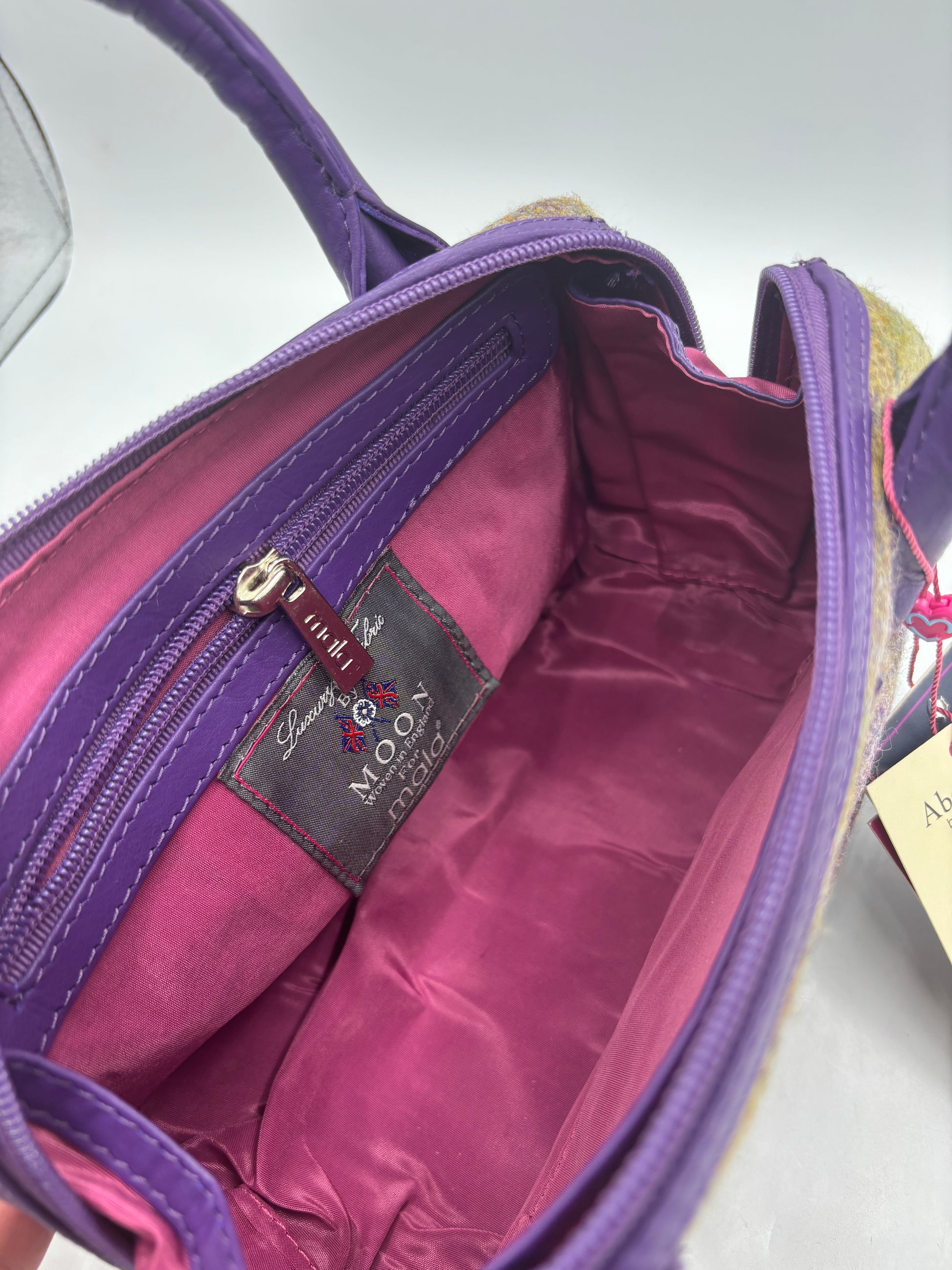 Abertweed by mala leather grab bag