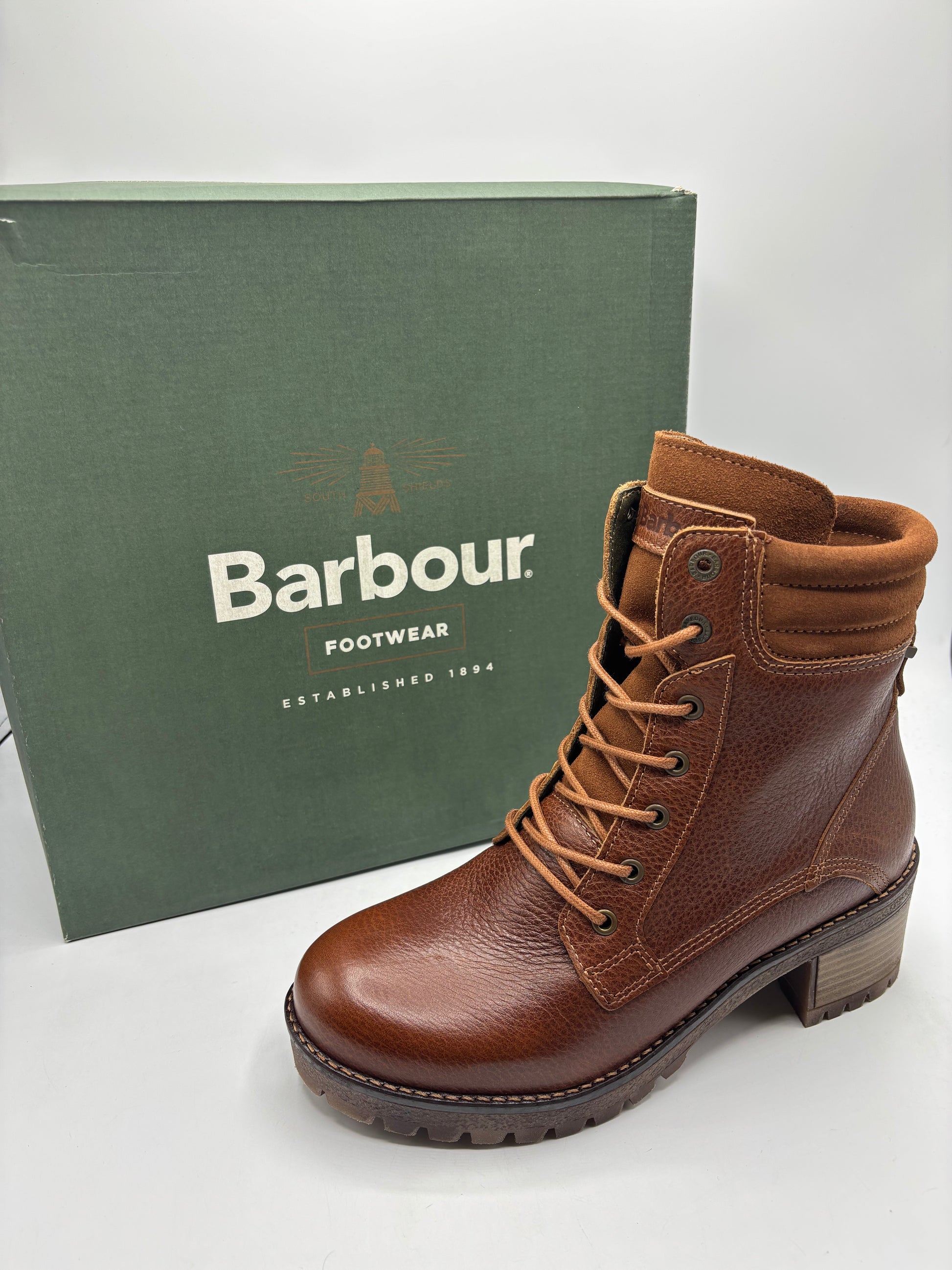 Barbour “stark” leather ankle boots