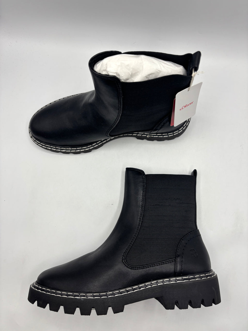 S.Oliver vegan chunky Chelsea boots (size5)