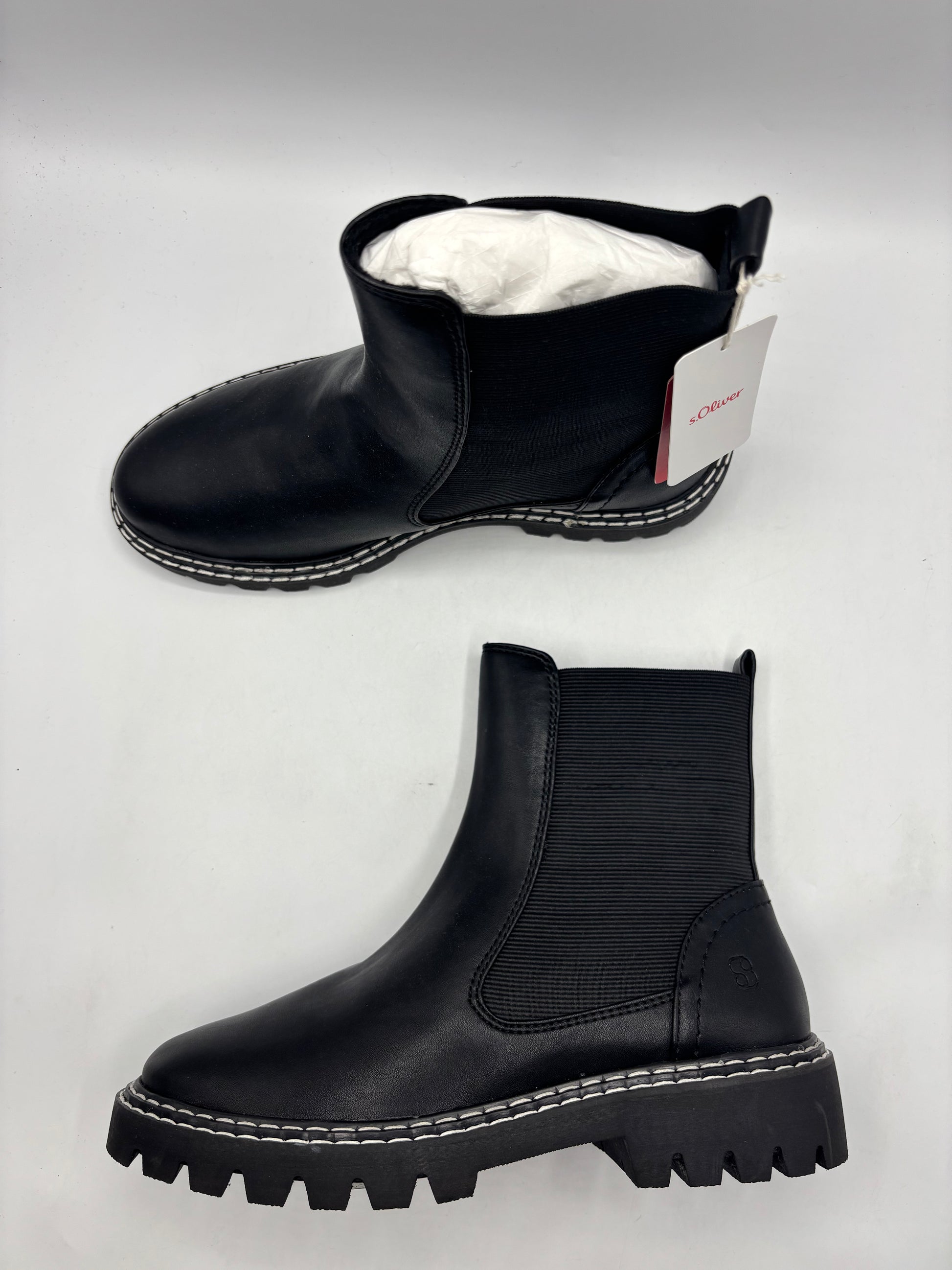 S.Oliver vegan chunky Chelsea boots (size5)