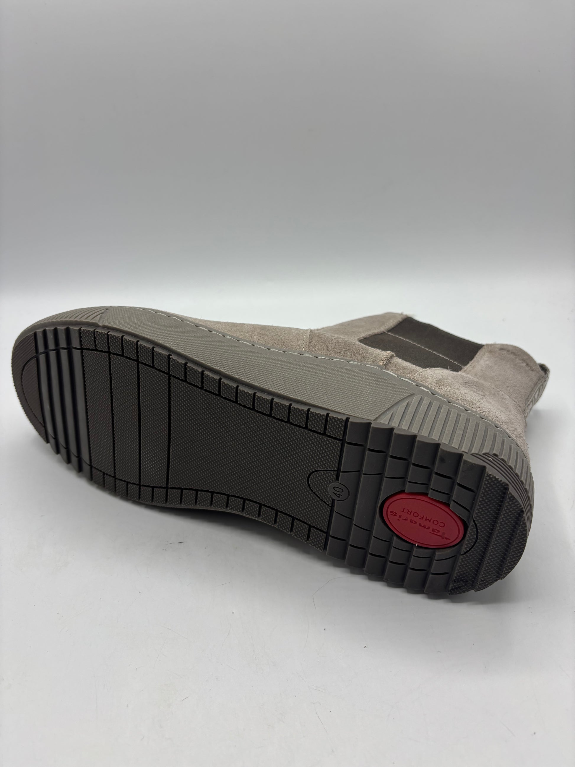 Tamaris comfort grey leather winter boots