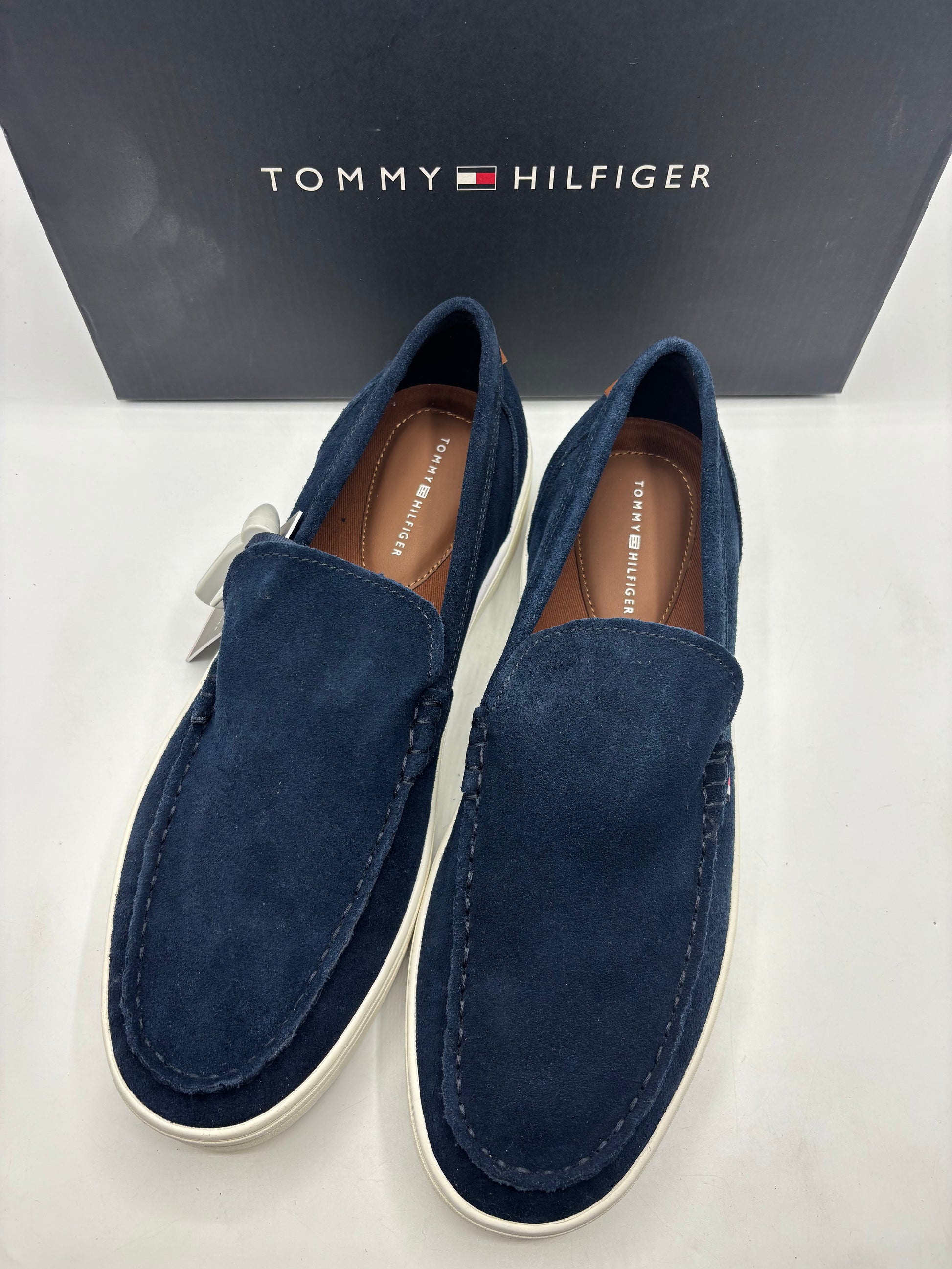 Tommy Hilfiger mens navy suede loafer