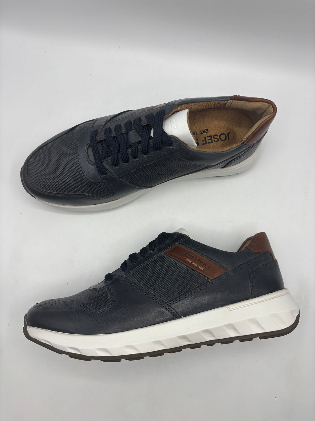 Josef seibel “Cameron 10” men’s leather lace up trainers