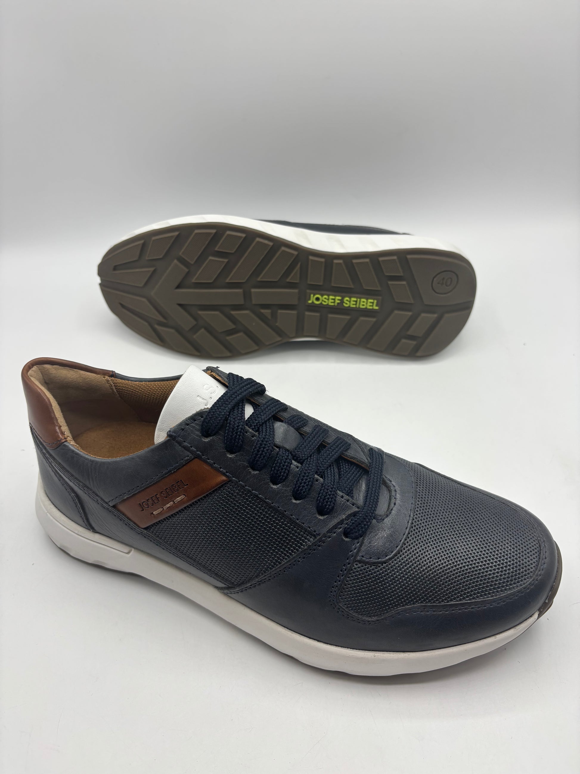 Josef seibel “Cameron 10” men’s leather lace up trainers