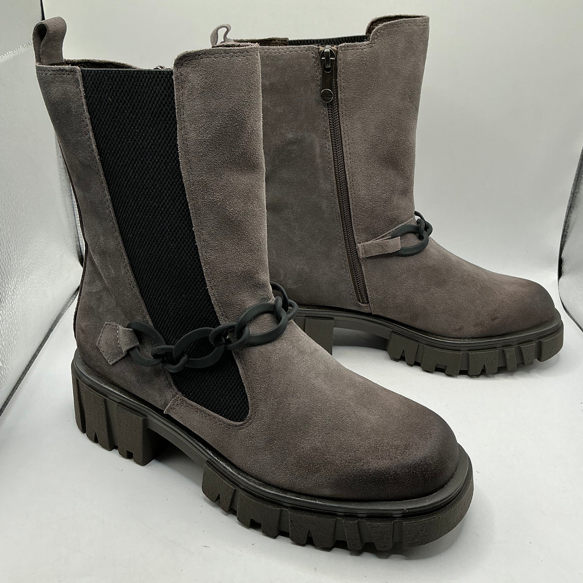 MARCO TOZZI suede chunky ankle boots