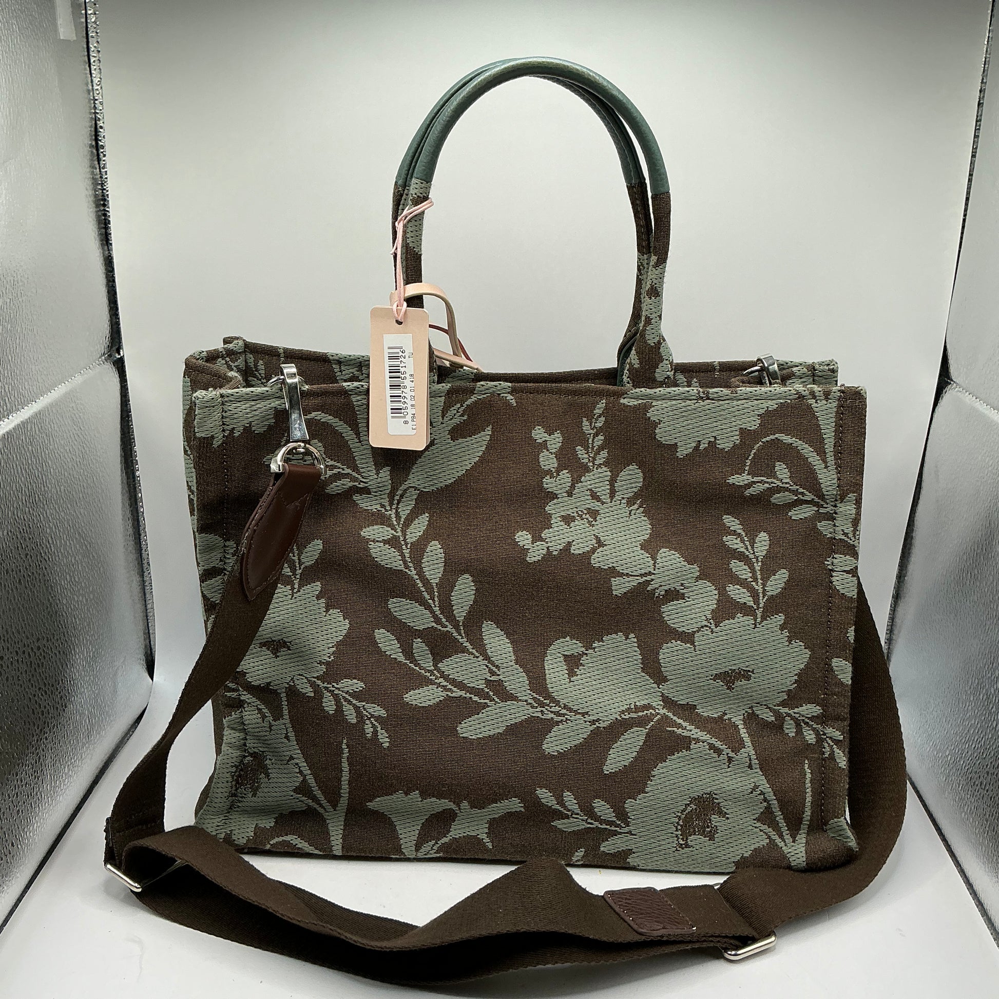 Coccinelle, Never Without Bag, Jacquard Fabric Tote Bag With Shoulder Strap