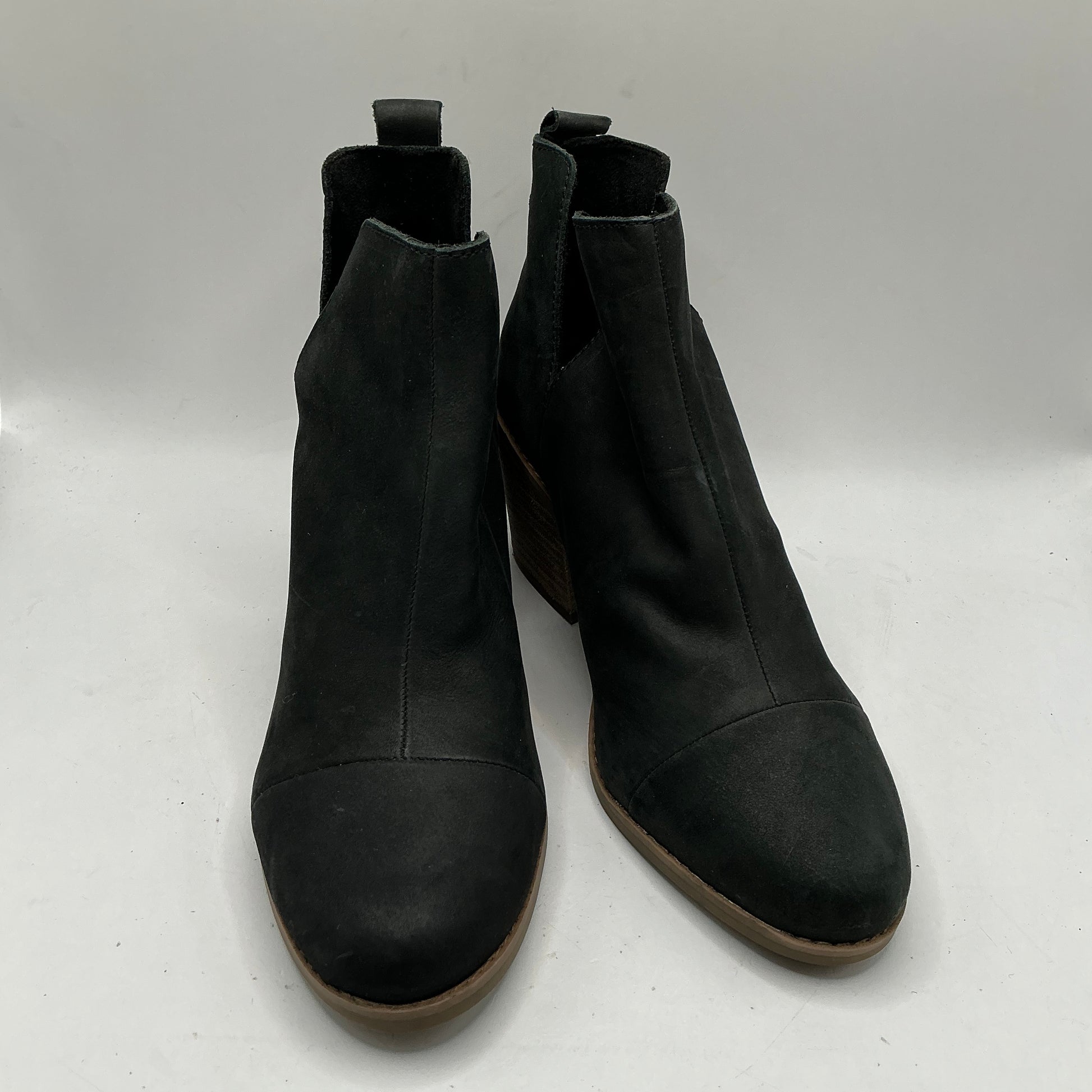 Toms Ladies Boots - Black Nubuck Leather