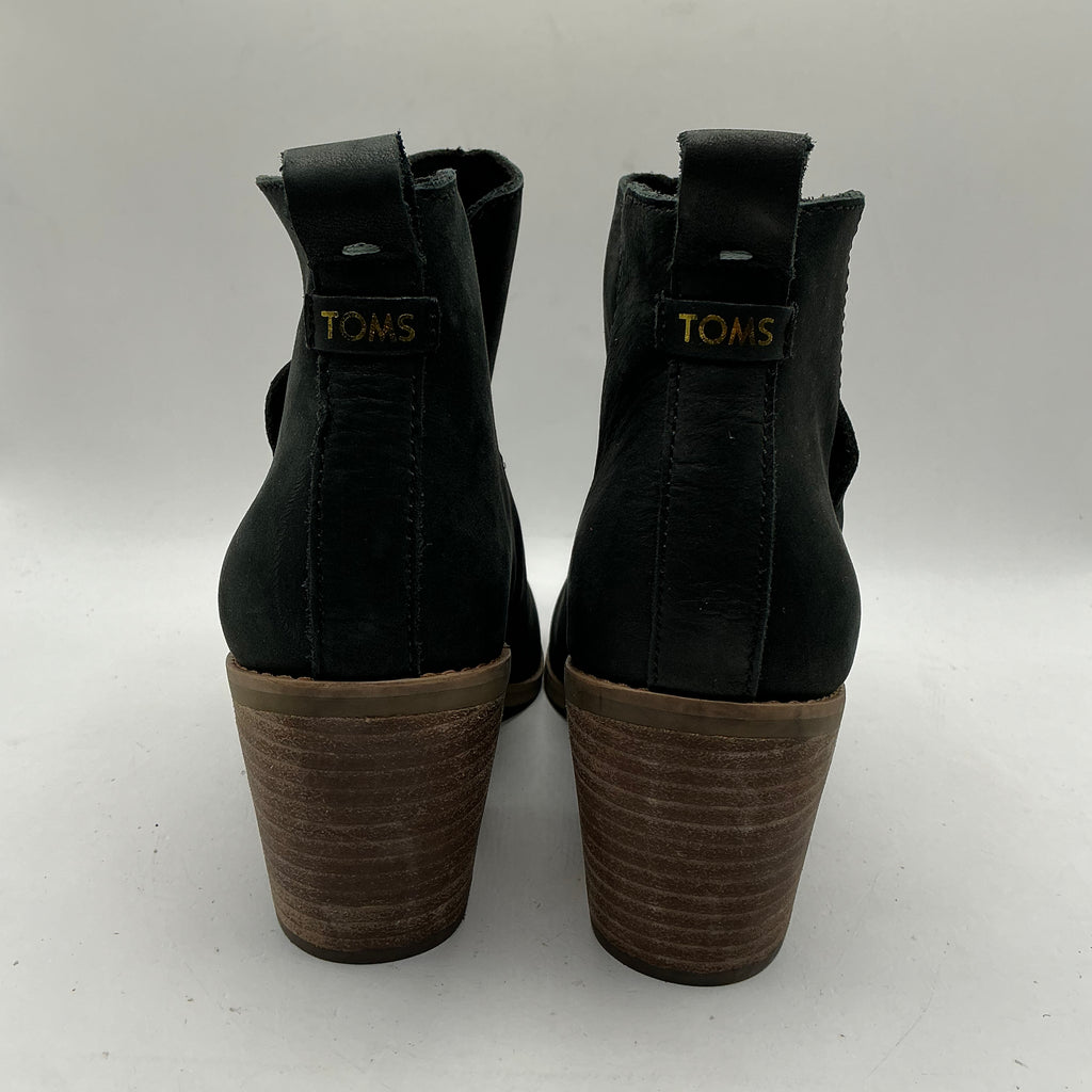 Toms Ladies Boots - Black Nubuck Leather