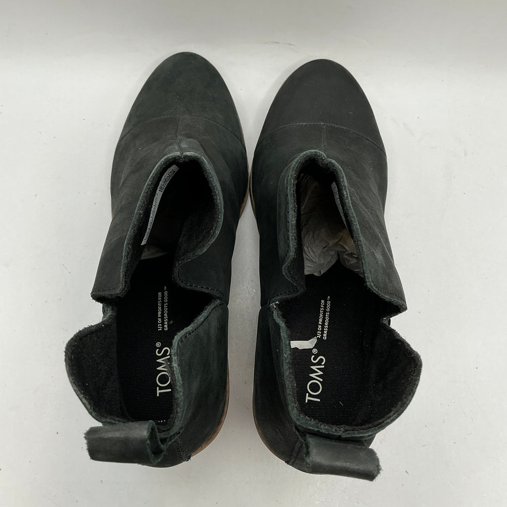 Toms Ladies Boots - Black Nubuck Leather