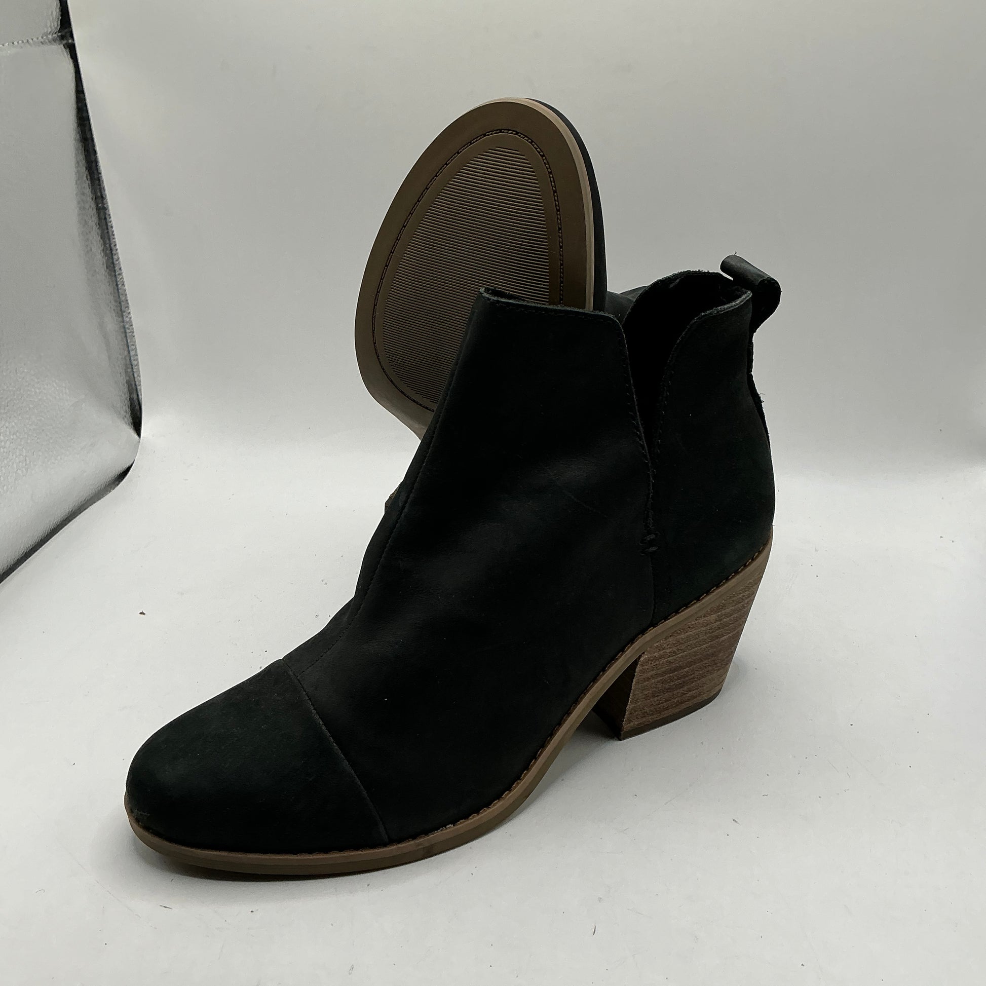 Toms Ladies Boots - Black Nubuck Leather