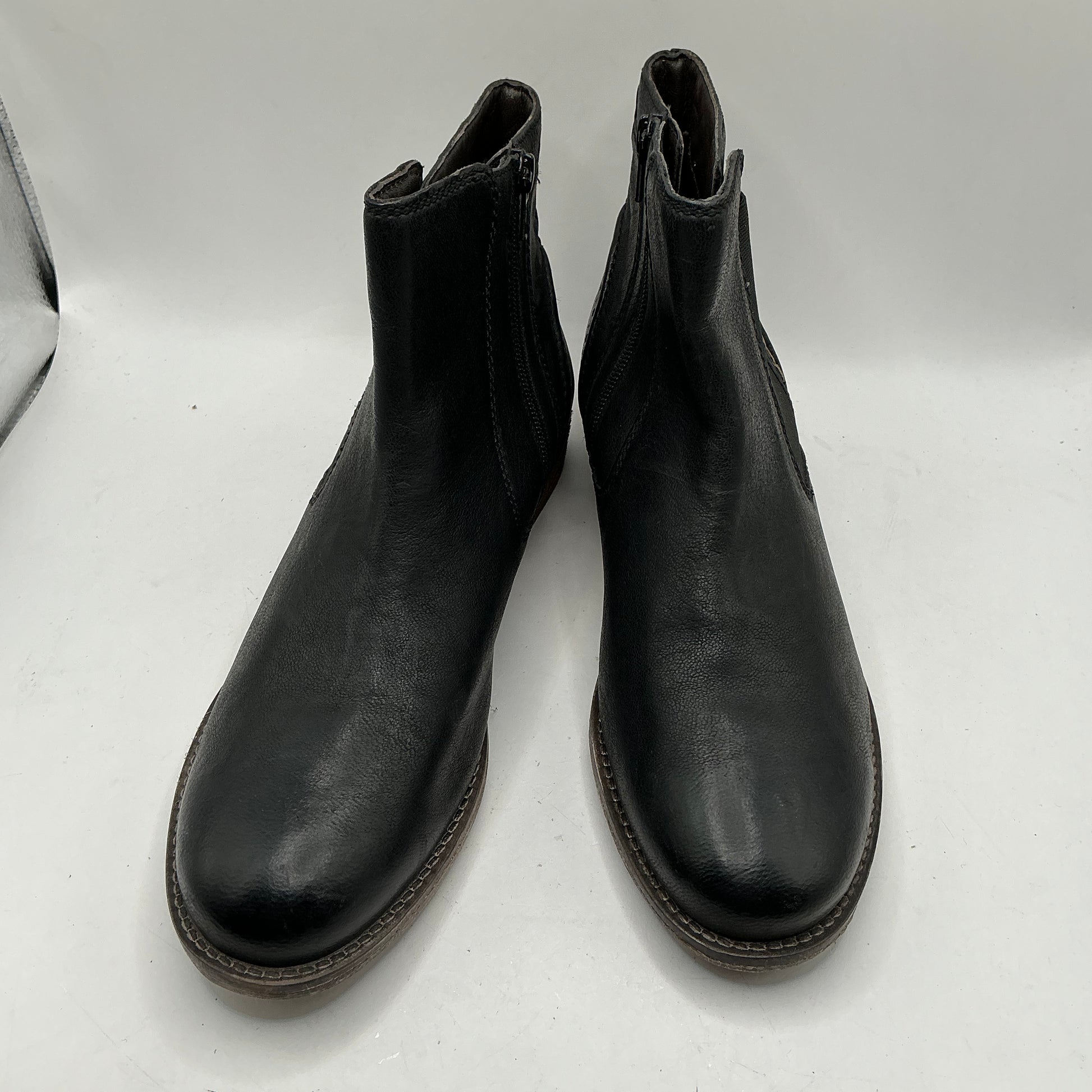 Josef Seibel Black Leather Ankle Boots
