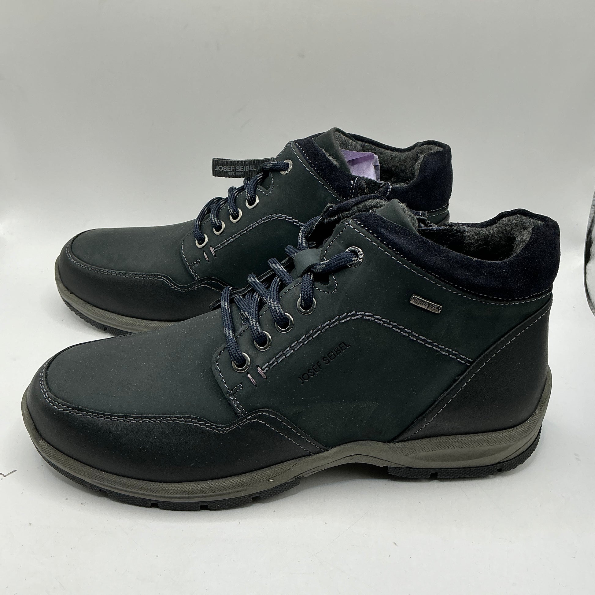 Josef Seibel ‘Lenny’ navy Nubuck leather boots