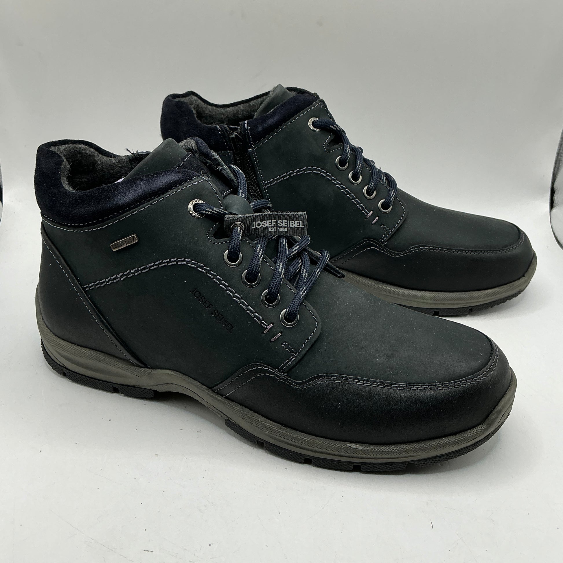 Josef Seibel ‘Lenny’ navy Nubuck leather boots