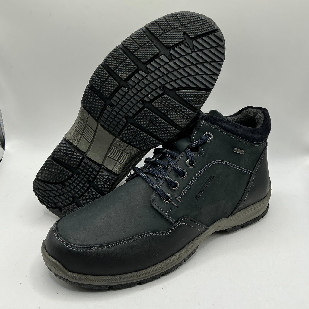 Josef Seibel ‘Lenny’ navy Nubuck leather boots