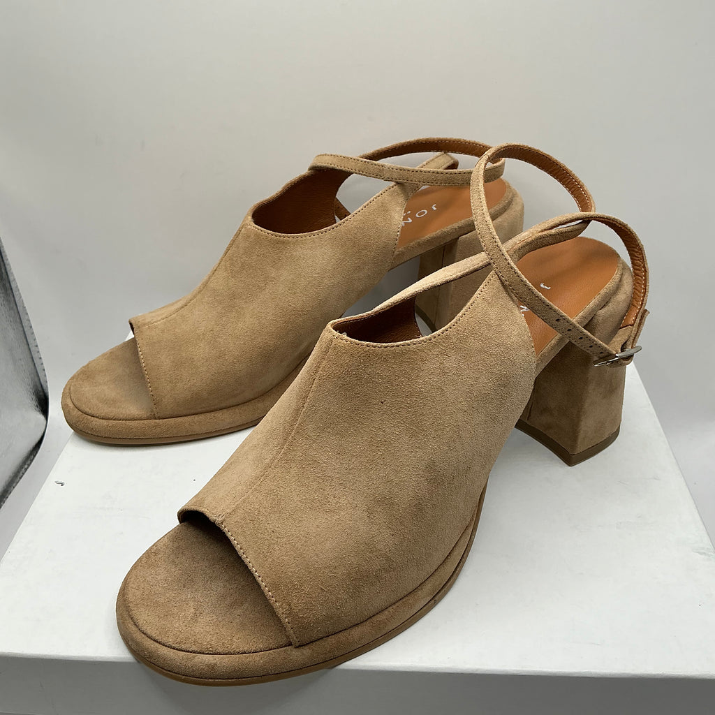 Jonak Paris Suede Heels, Peep Toe, Ankle Strap