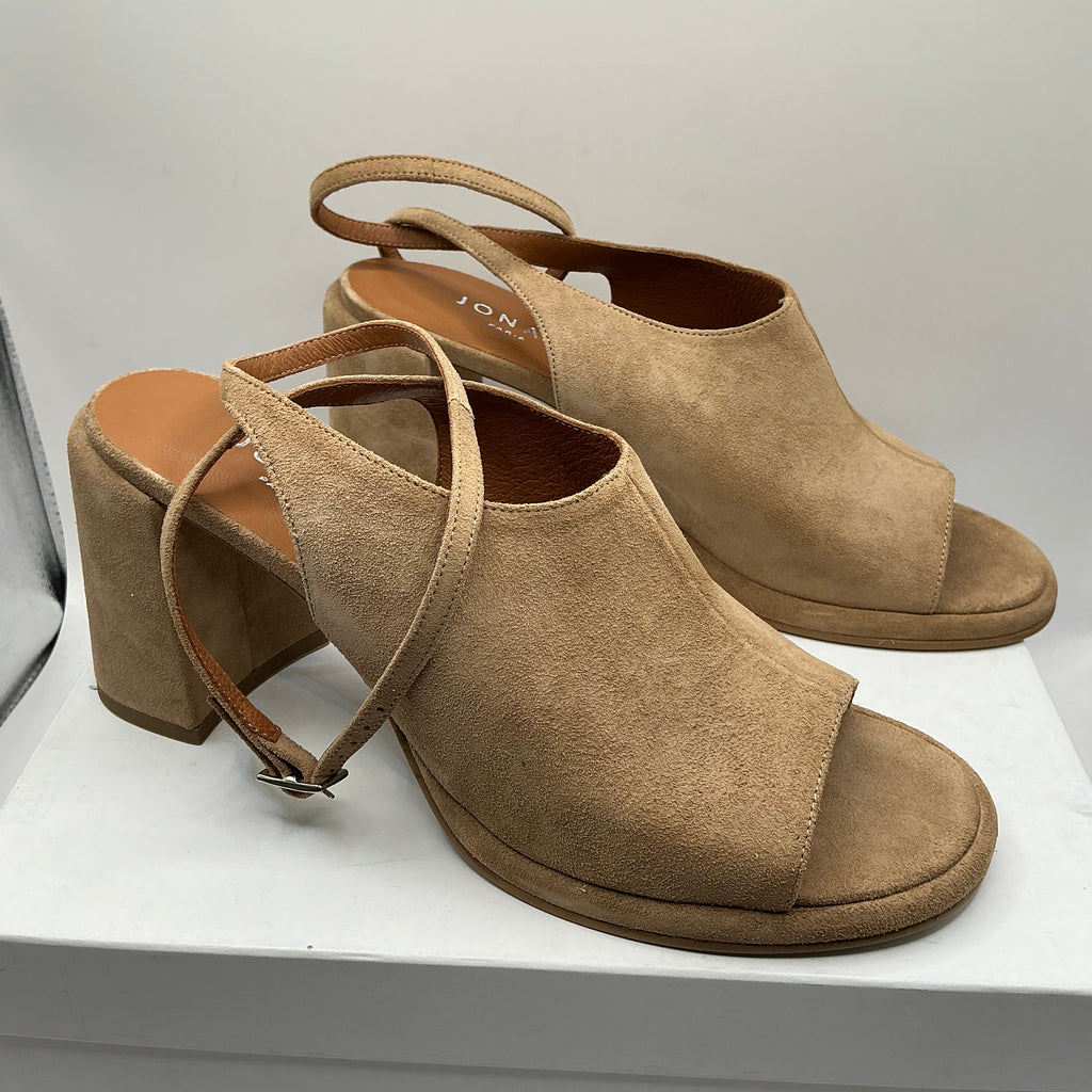Jonak Paris Suede Heels, Peep Toe, Ankle Strap