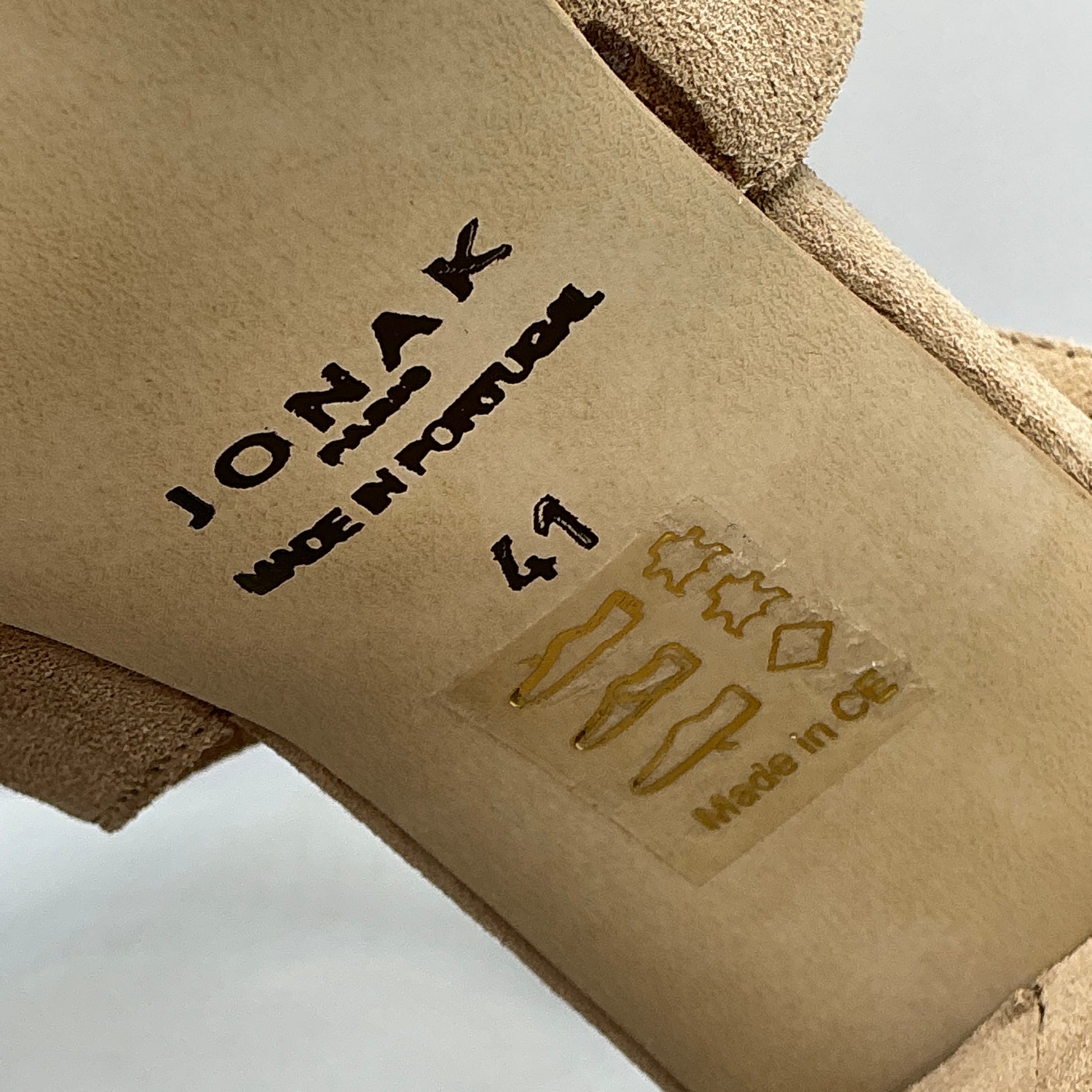 Jonak Paris Suede Heels, Peep Toe, Ankle Strap