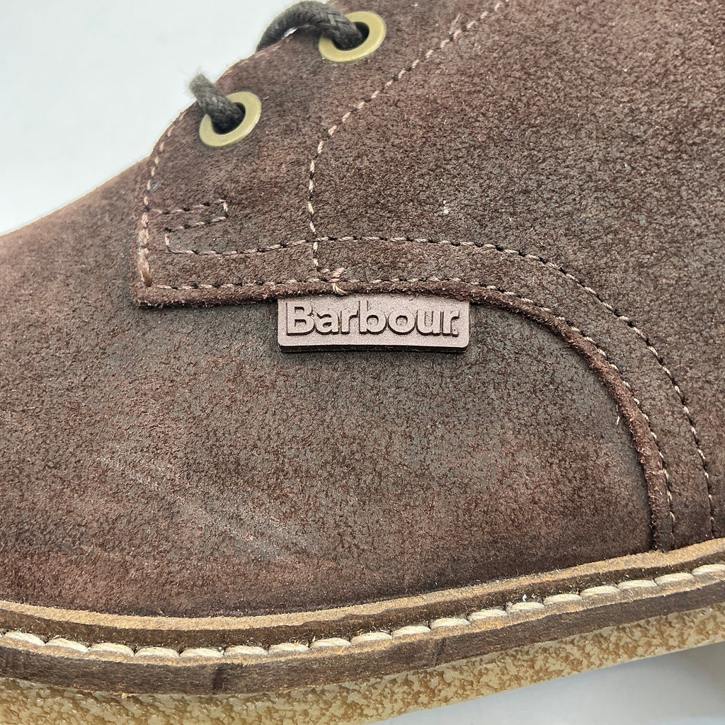 Barbour Dark Brown Leather And Suede Boots