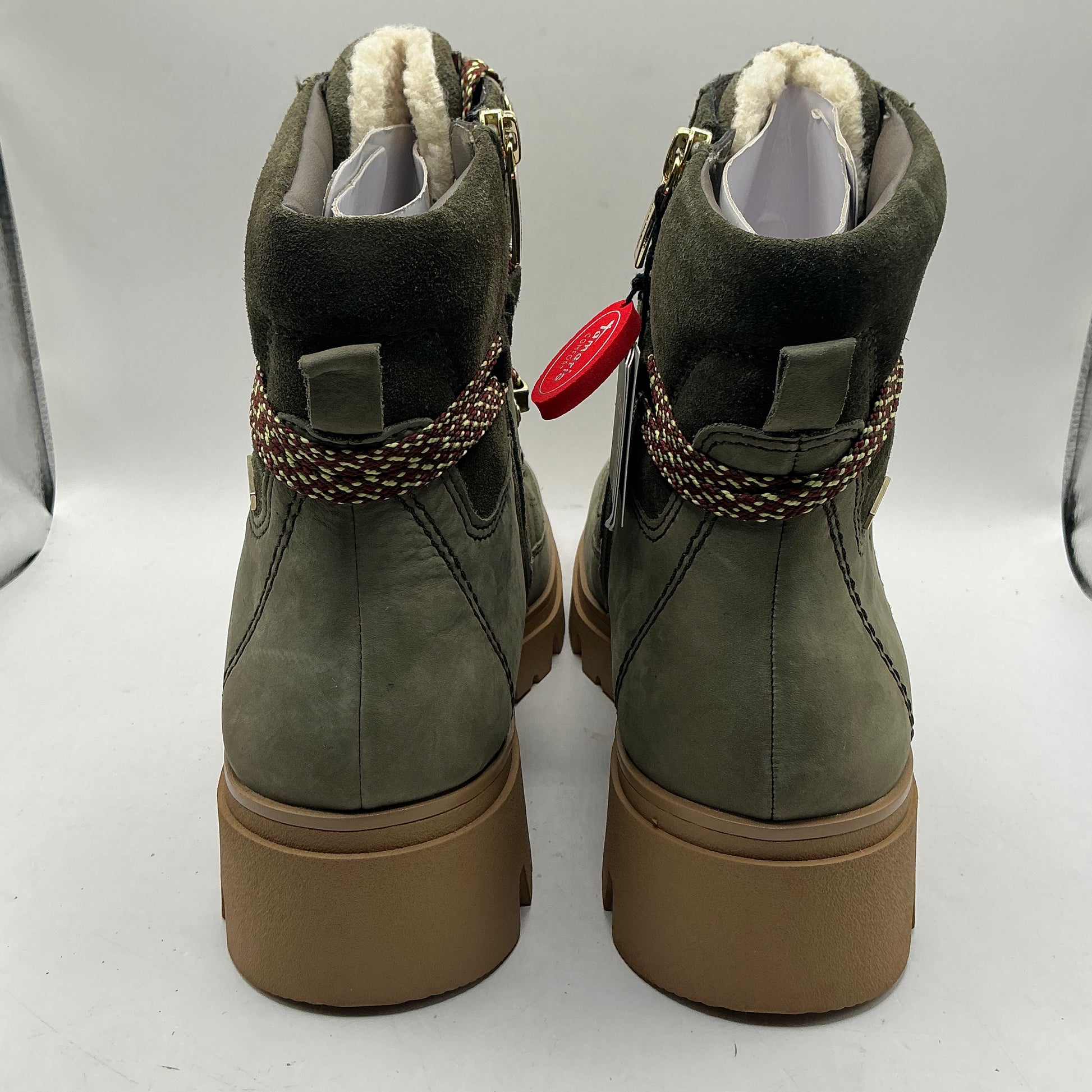 Tamaris comfort leather and suede ankle boots