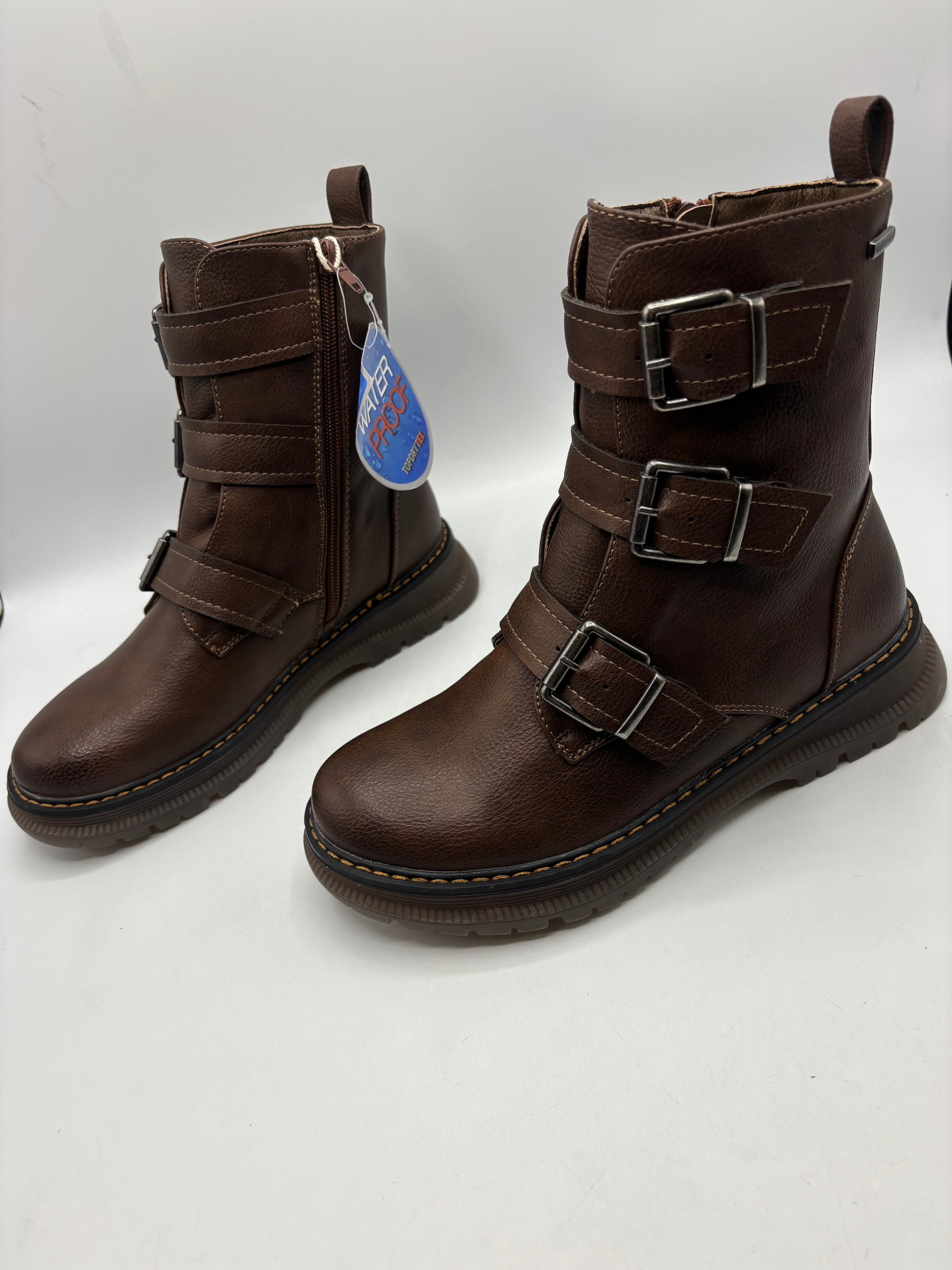 Westland Peyton 07 brown waterproof ankle biker boots (3)