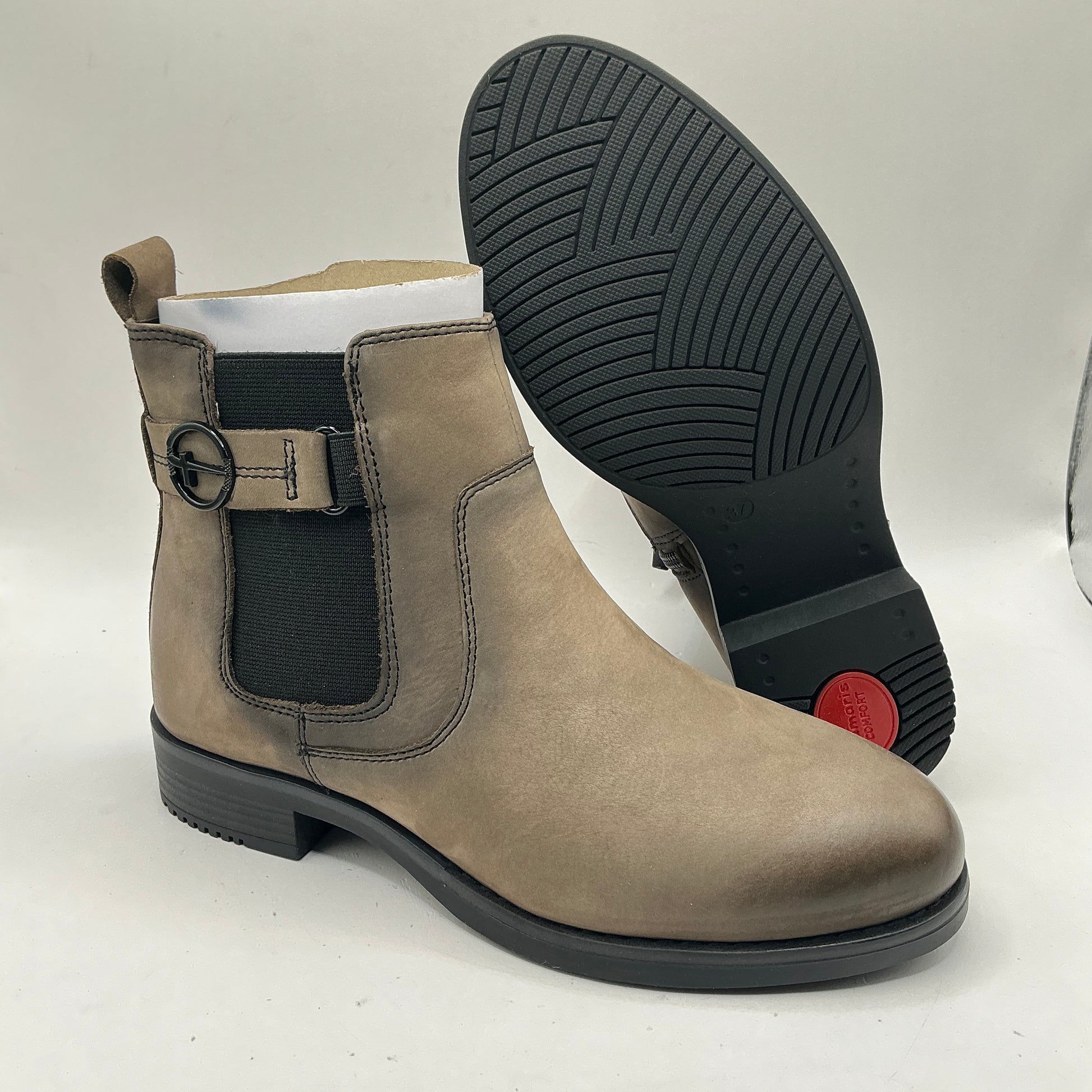 Tamaris Comfort, stone Nubuck boot