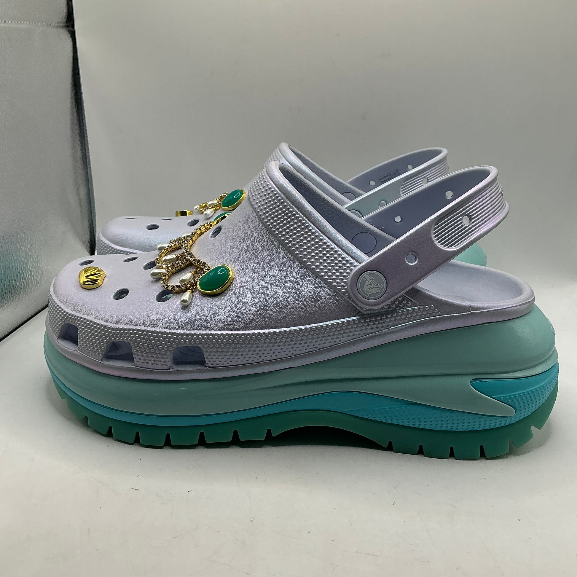 Crocs Classic Mega Crush Clogs, Sea Friends - dreamscape, unisex pool slides