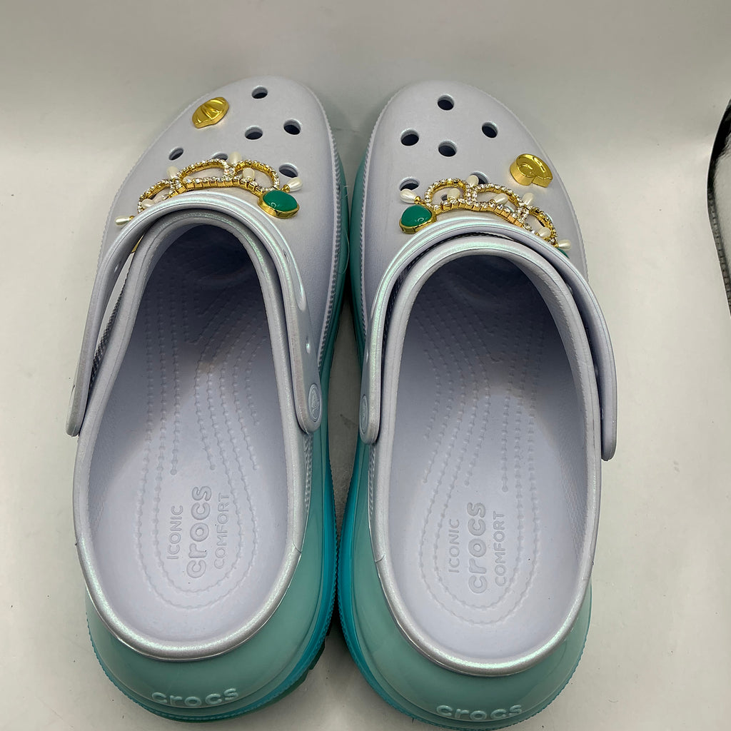 Crocs Classic Mega Crush Clogs, Sea Friends - dreamscape, unisex pool slides
