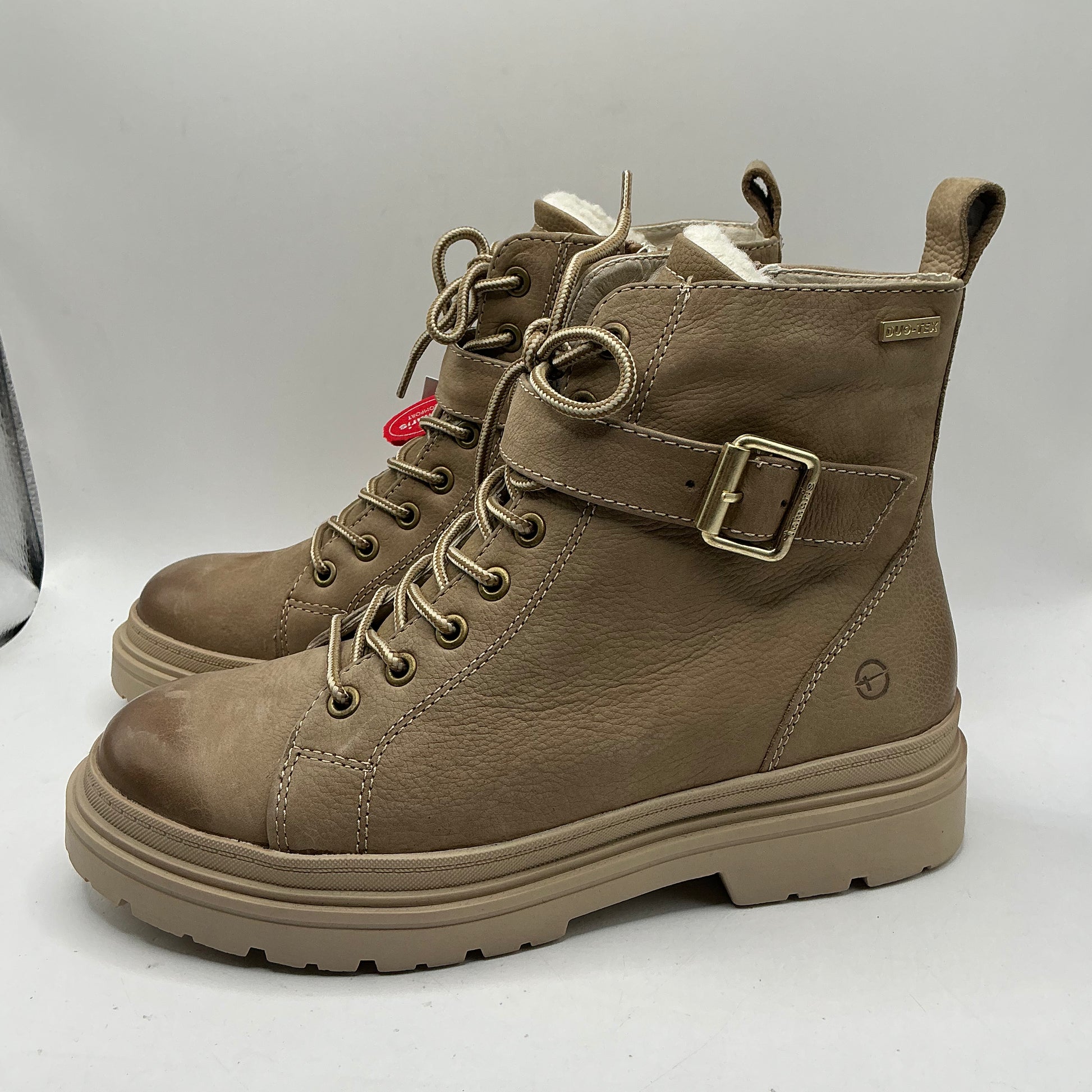 Tamaris comfort, Camel Leather ankle boots