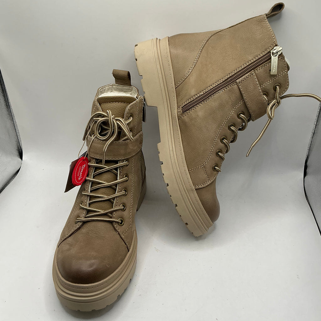 Tamaris comfort, Camel Leather ankle boots