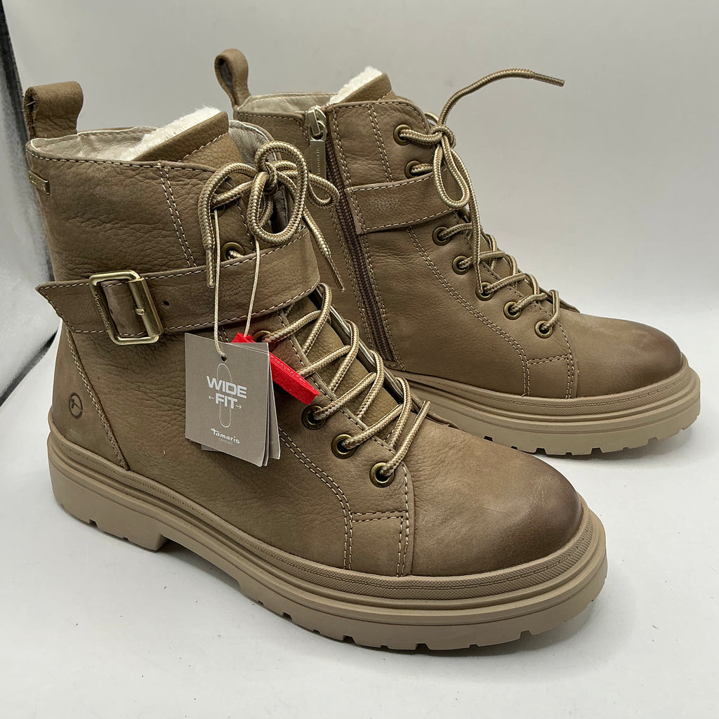 Tamaris comfort, Camel Leather ankle boots