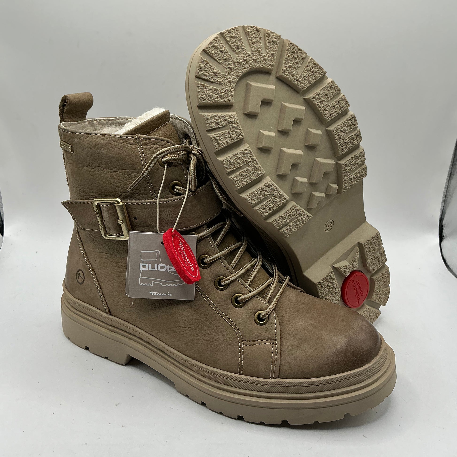 Tamaris comfort, Camel Leather ankle boots